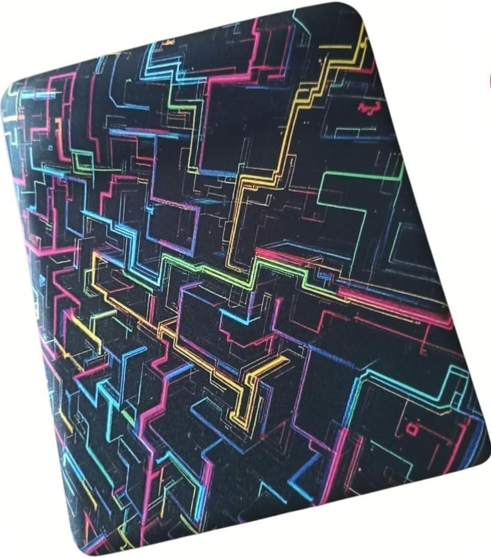 usin Bileklikli Desenli Bilek Destekli Kaymaz Taban Bilgisayar Notebook Mouse Pad (Labirent) - Görsel 3
