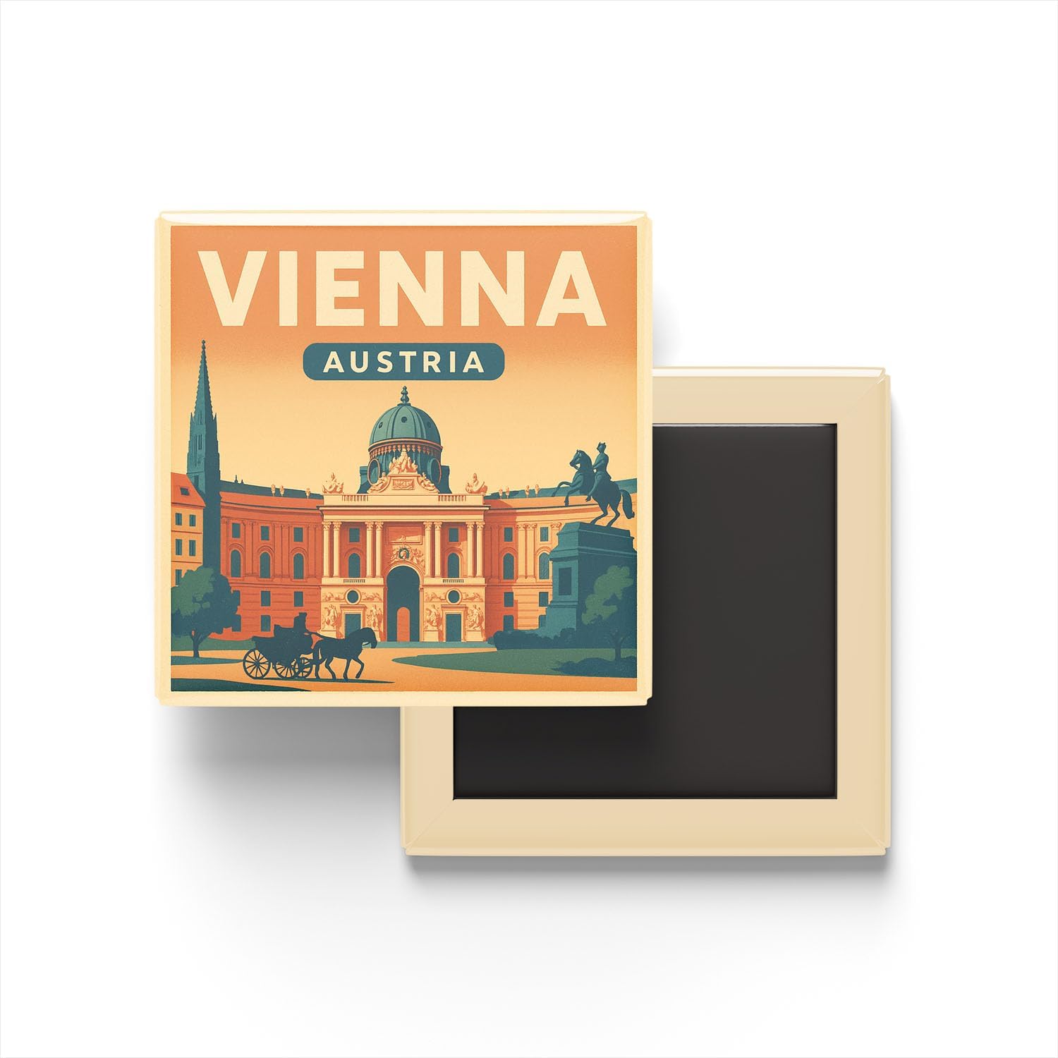 Alternative view of Viyana Avusturya - Hofburg Sarayı - Baskılı Buzdolap Magneti Kare 9x9 cm
