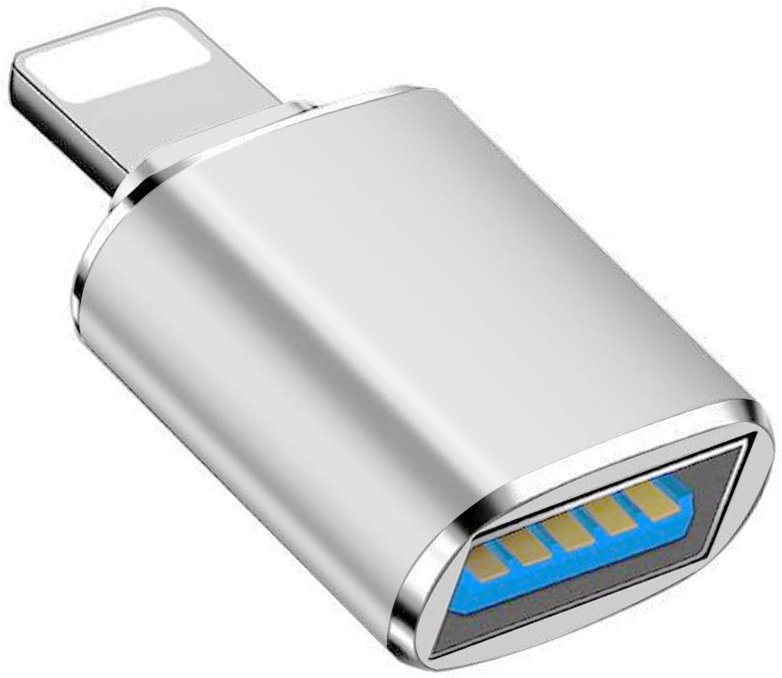 Lightning to OTG Adapter Lightning iPhone iPad Dişi USB Dönüştürücü Adaptör Gri - Görsel 3