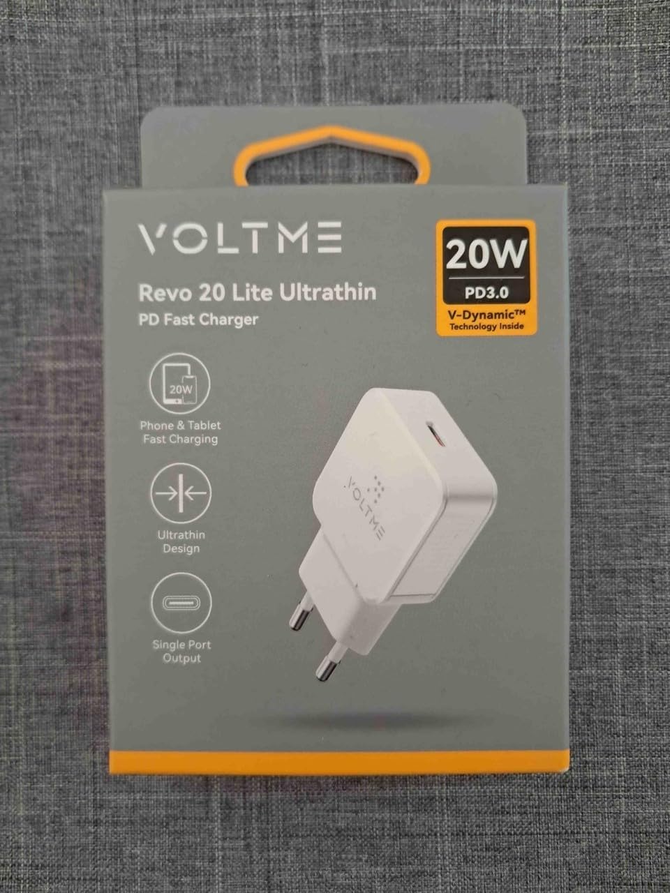 Voltme Revo 20 Lite Type-C 20W GaN Ultra İnce PD Hızlı Şarj Adaptörü Beyaz - Görsel 3