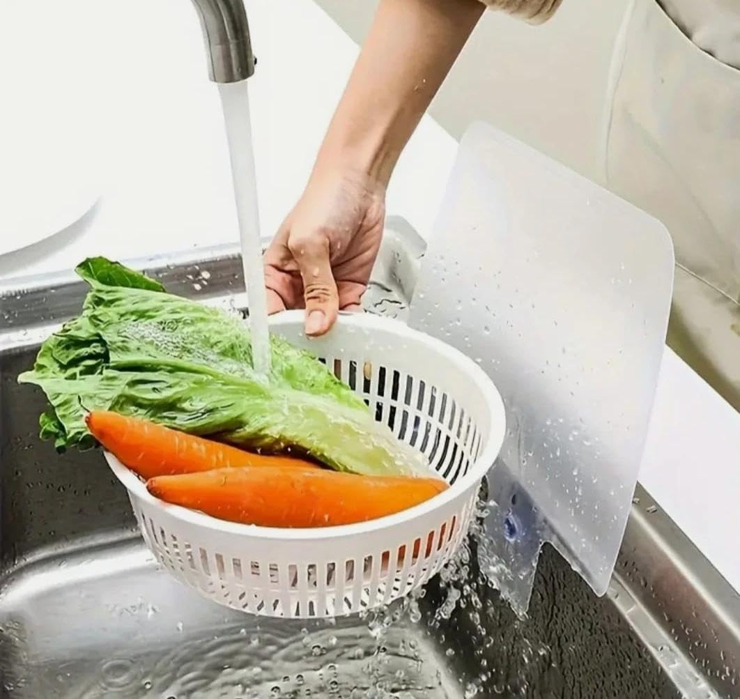 2 Adet Mutfak Lavabo Su Bariyeri Tava Yağ Tencere Bariyeri Su Sıçratmaz Lavabo Bariyer - Görsel 3