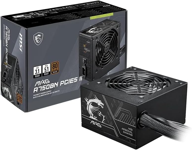MSI MAG A750BN PCIE5 II 750W 80+ BRONZE ATX 3.1 PCIE 5.1 POWER SUPPLY - Görsel 2