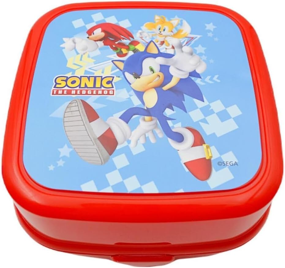 Sonic 4 Bölmeli Beslenme Kabı, Kaşık-Çatal İçinde, Kırmızı - Görsel 3