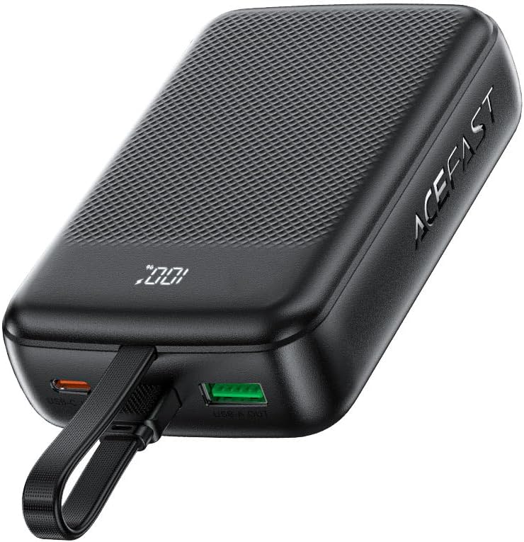 Acefast LED Dijital Ekranlı 20000 mAh Taşınabilir Şarj Aleti PD22.5W Powerbank + Usb-C Kablosu - M14