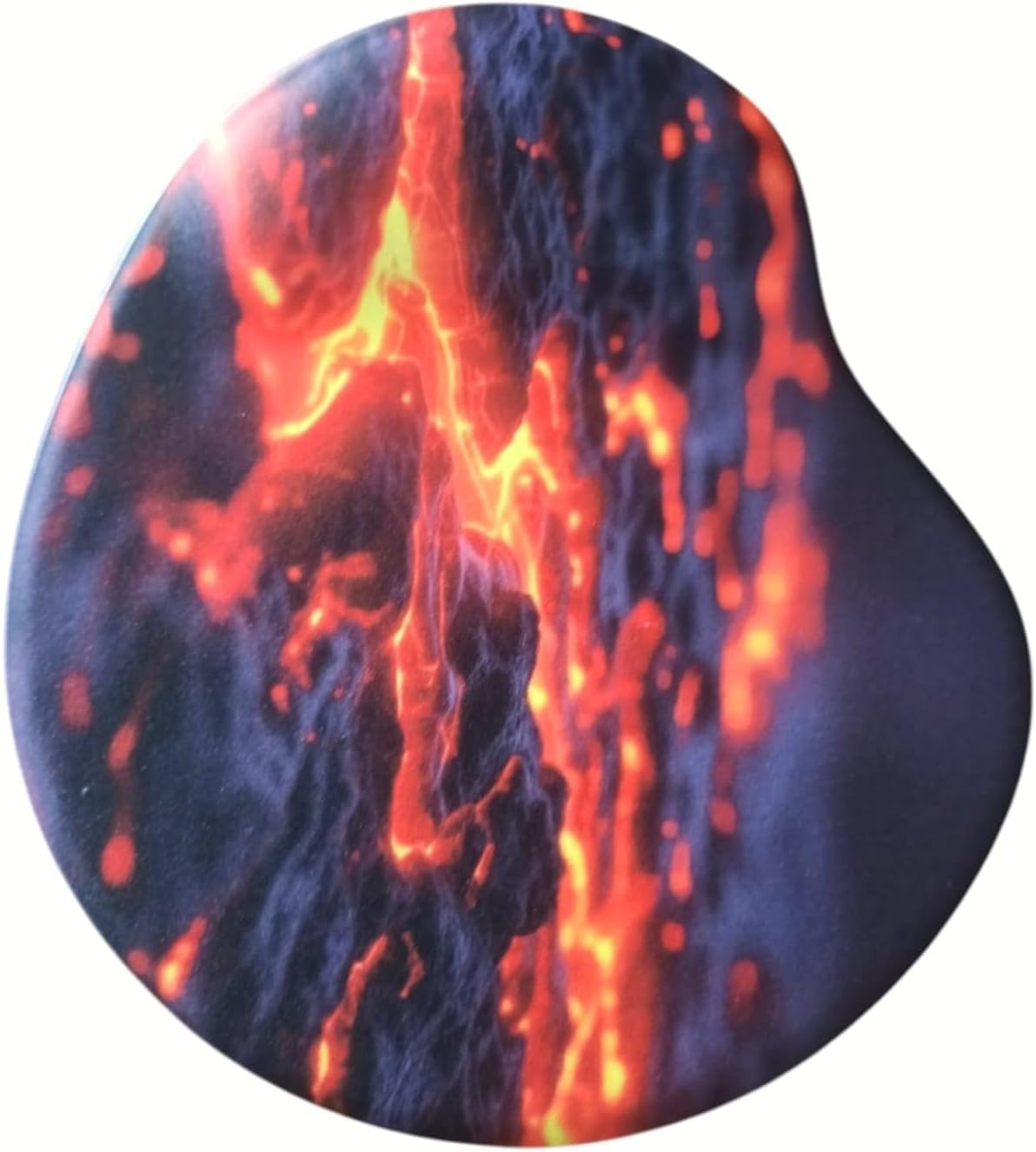 Oval Baskılı Bilek Destekli Kum Desen Tip Kaymaz Taban Optik Bilgisayar Notebook Mouse Pad Maus Pad (Magma) - Görsel 2