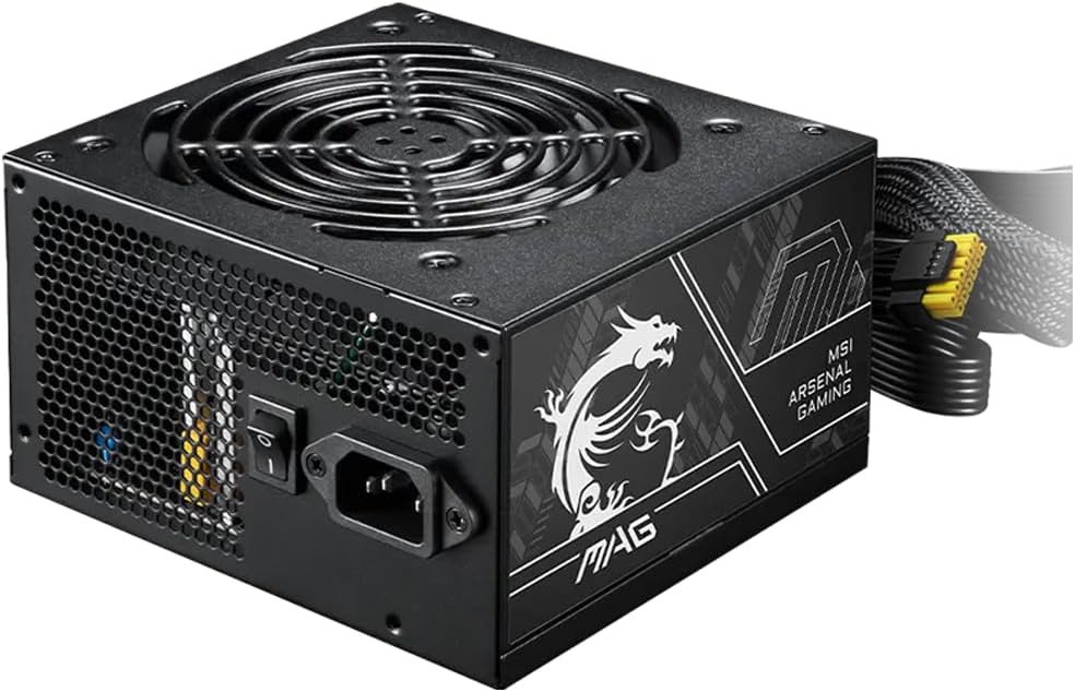 Alternative view of MSI MAG A650BN PCIE5 II 650W 80+ BRONZE ATX 3.1 PCIE 5.1 POWER SUPPLY