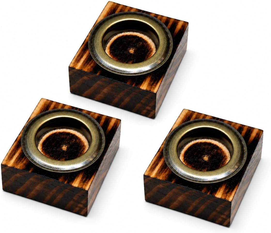 Alternative view of BFASTORE El Yapımı Ahşap Tealight Mumluk Seti, İleri Dönüşüm Ahşap, Metal Hazneli, Rustik Dekoratif Tasarım, Masa ve Salon Dekoru, Şık Hediye Seçeneği (3'lü Set)