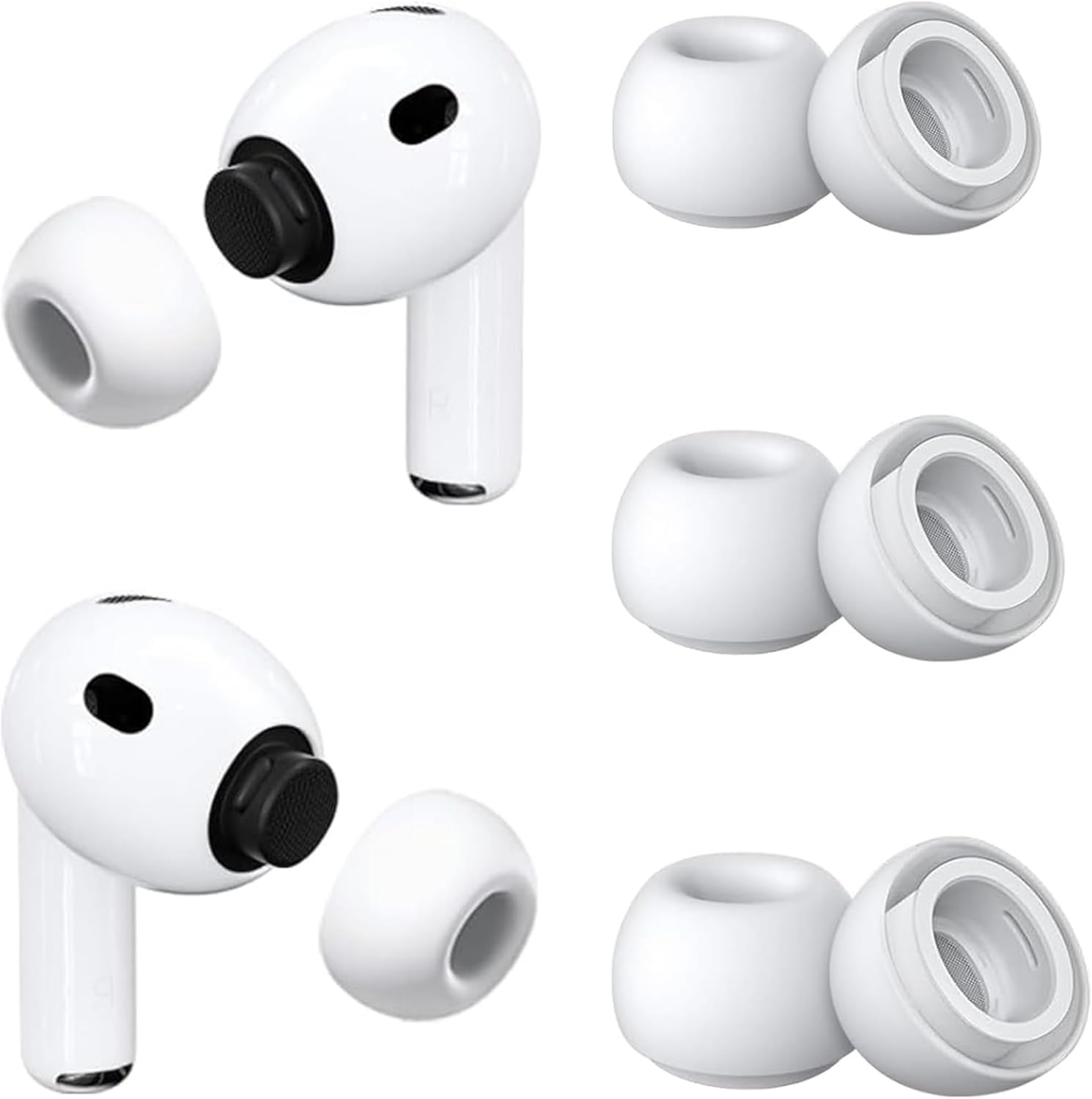 AirPods Pro 3 Uyumlu Toz Filtreli Premium Silikon Yedek Kulaklık Uçları Seti (XS/S/M) - Görsel 3