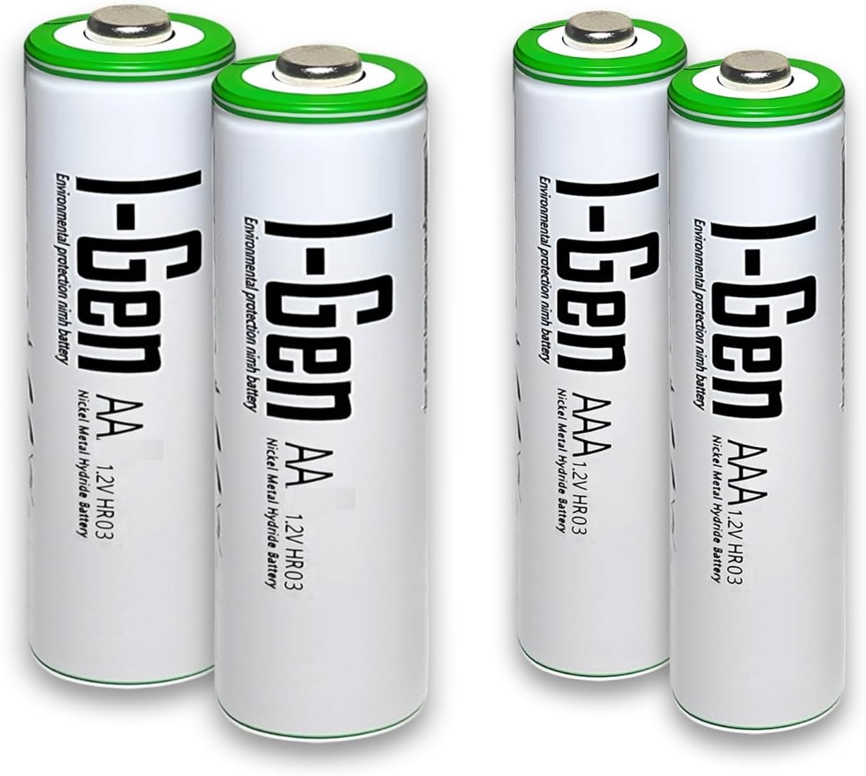 I-Gen B180 2 Adet AA 2700 mAh Şarjlı Kalem Pil + 2 Adet AAA 900 mAh Şarjlı İnce Kalem Pil 1.2V NI-MH