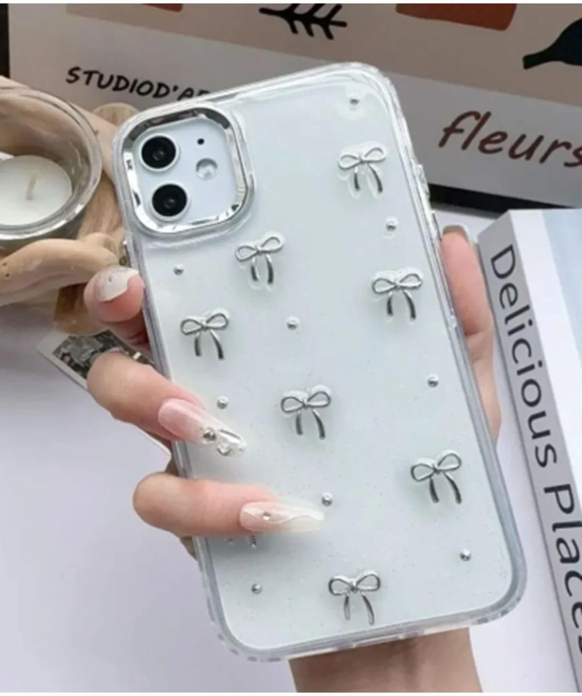 Alternative view of Iphone 11 Şeffaf Mini Fiyonk Epoksili Oyuncaklı Silikon Kılıf