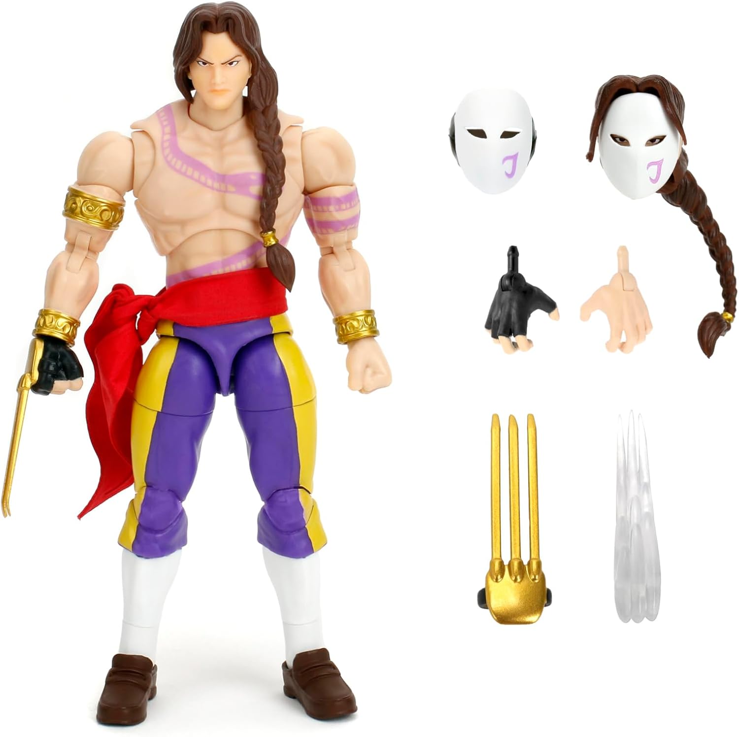 Jada Toys Street Fighter Figura Vega (15 cm) - Street Fighter 2: The Final Challengers 13 yaş ve üstü alternatif başlıklı, eller ve aksesuarlarla hareketli koleksiyon figürü - Görsel 3