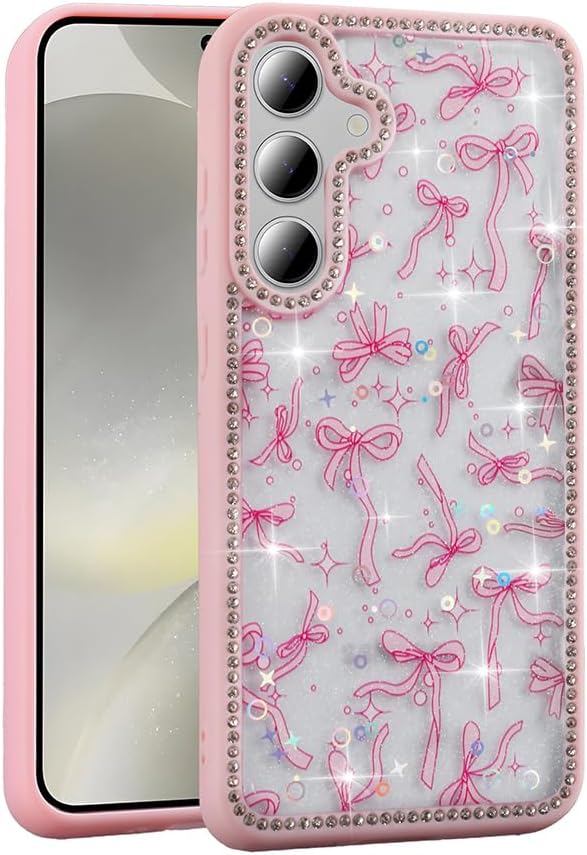 Spia Galaxy S24 FE ile Uyumlu Kılıf Pembe Azya Taşlı Kapak ( Galaxy S24 FE ile Uyumlu, Pembe) - Görsel 3