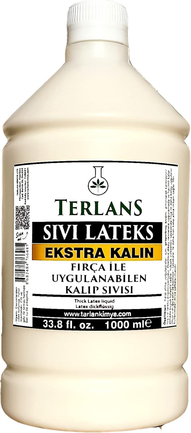 Alternative view of Terlans Ekstra Kalın Sıvı Lateks 1000 ml Fırça ile Sürülebilir Kalıp Sıvısı Thick Liquid Latex