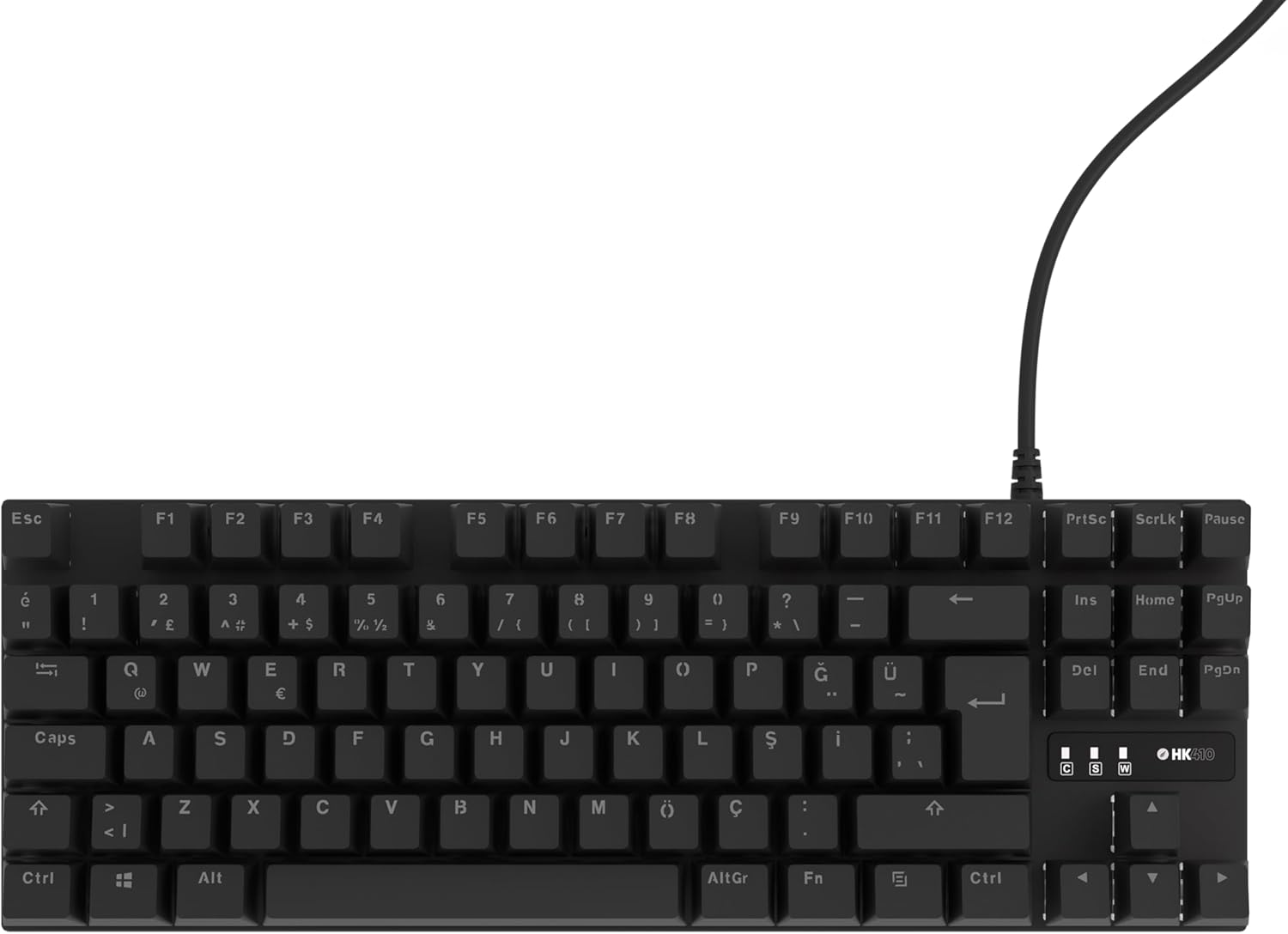Hawk Gaming HK410 Mekanik Switch 19 Mod RGB Kablolu Siyah TKL Türkçe Gaming Klavye (Mavi Switch) - Görsel 3