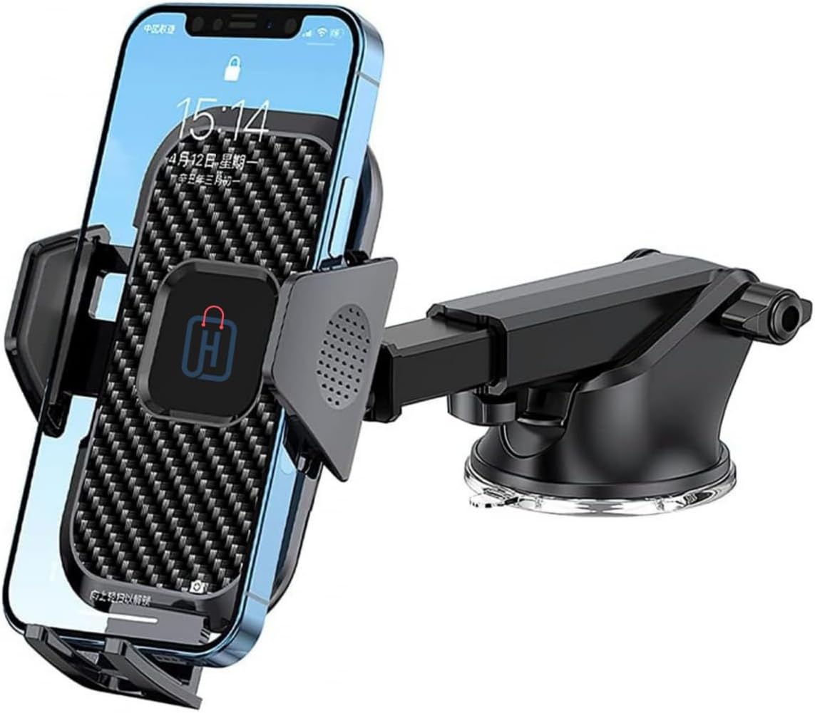 Hb-01 Otomatik Klipsli Araba Telefon Tutucu Ayarlanabilir Cam Ve Torpido Için Yüksek Kalite Tutucu - Görsel 3