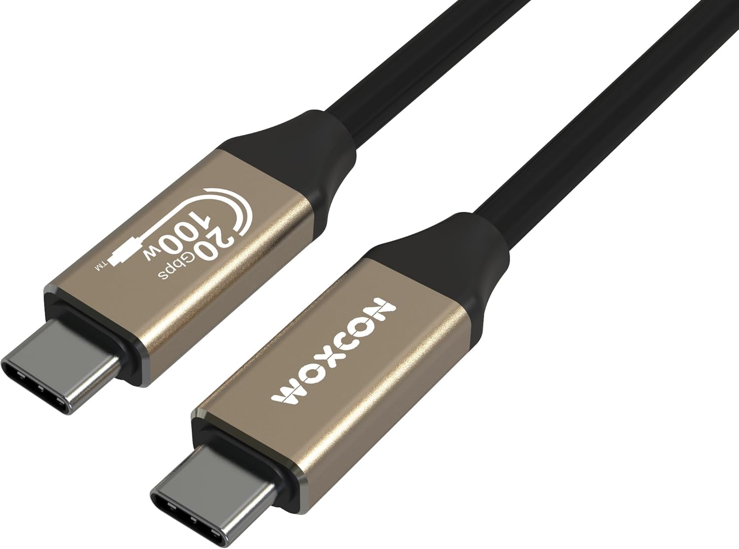 USB C Hızlı Şarj ve Görüntü Kablosu, USB 3.2 GEN2 Standart 20G Bandwith, Thunderbolt 4/3 uyumluluk, 4K 60Hz Çözünürlüğüne kadar destekler, 5A 20V, 100W Şarj Gücü 2 Metre - Görsel 2