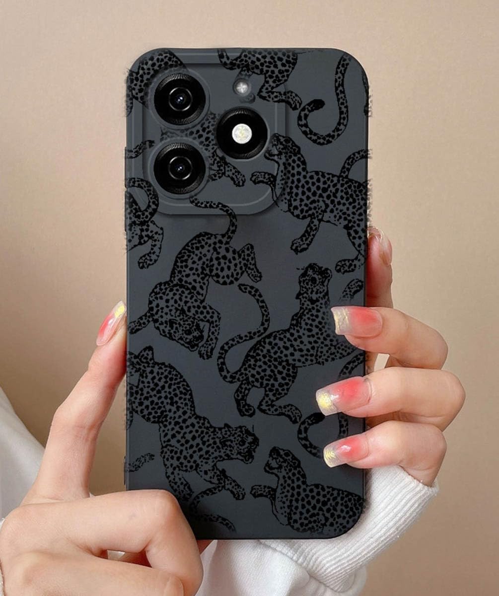 Alternative view of Tecno Spark 10 Pro İle Uyumlu Siyah Kılıf Üzerine UV Baskılı Desenli Telefon Kılıfı – Şık, Dayanıklı ve Hafif Koruma Kılıfı – Özel Tasarım ile Estetik Görünüm (jaguar)