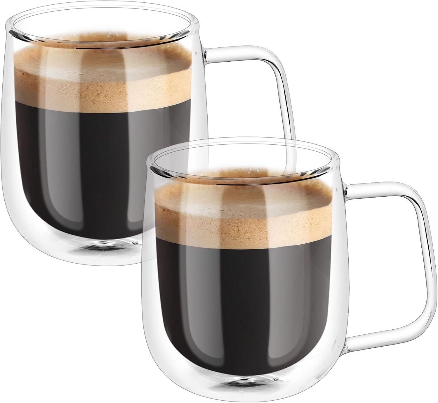 Alternative view of 2 Adet 250 ml Çift Cidarlı Borosilikat Cam Kupa Bardak Termisil Isıya Dayanıklı Şeffaf Kahve Çay Latte Espresso Fincanı Cam Bardak Seti