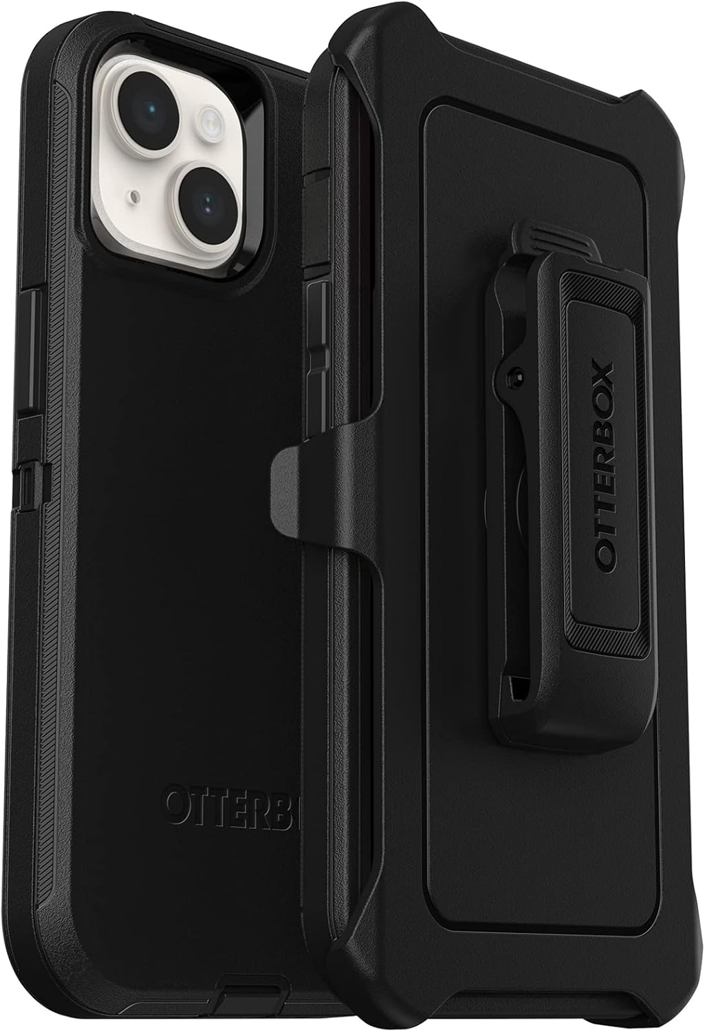 Defender kılıf, iPhone 14/iPhone 13 için, darbeye dayanıklı, düşmeye dayanıklı, ultra sağlam, koruyucu kılıf, askeri standartlara göre 4 x test edilmiştir, siyah, perakende ambalaj yok