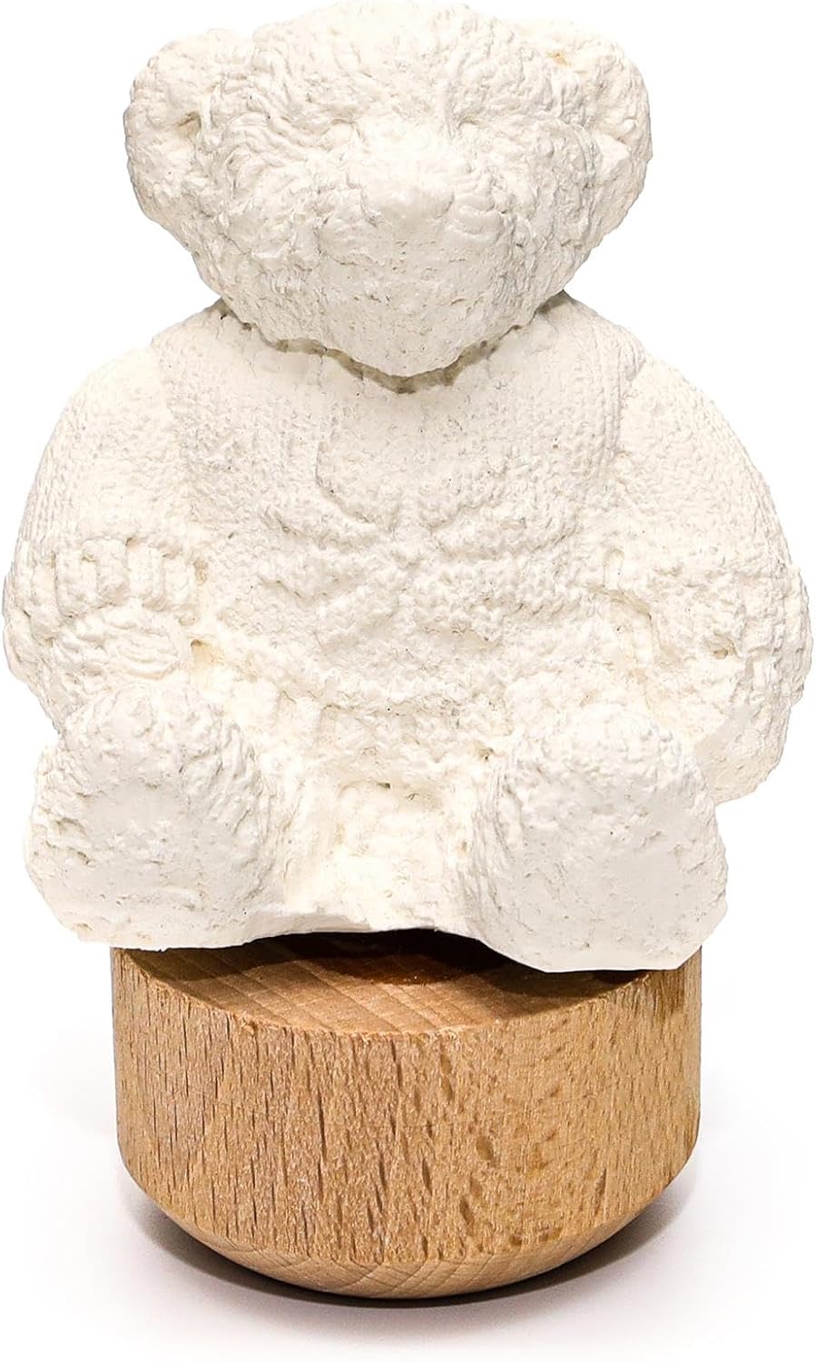 Alternative view of Ahşap Kaideli Missi Baby Kokulu Ekru Ayıcık Seramik Koku Taşı