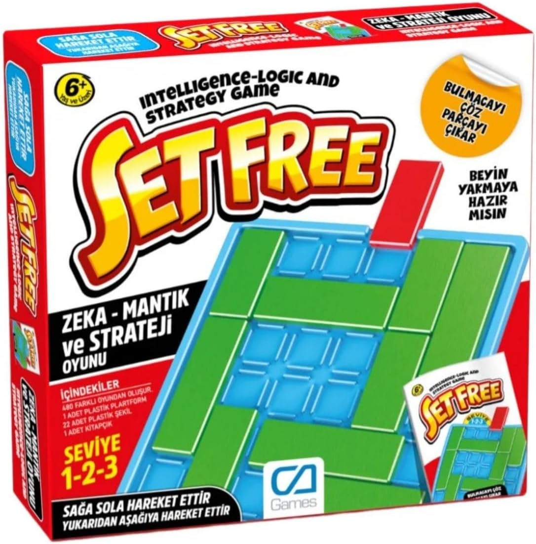 Set Free +6 yaş ve üzeri Çocuklar için 3 Seviyeli Eğitici Zeka-Mantık-Strateji Bulmaca Oyunu - Görsel 2
