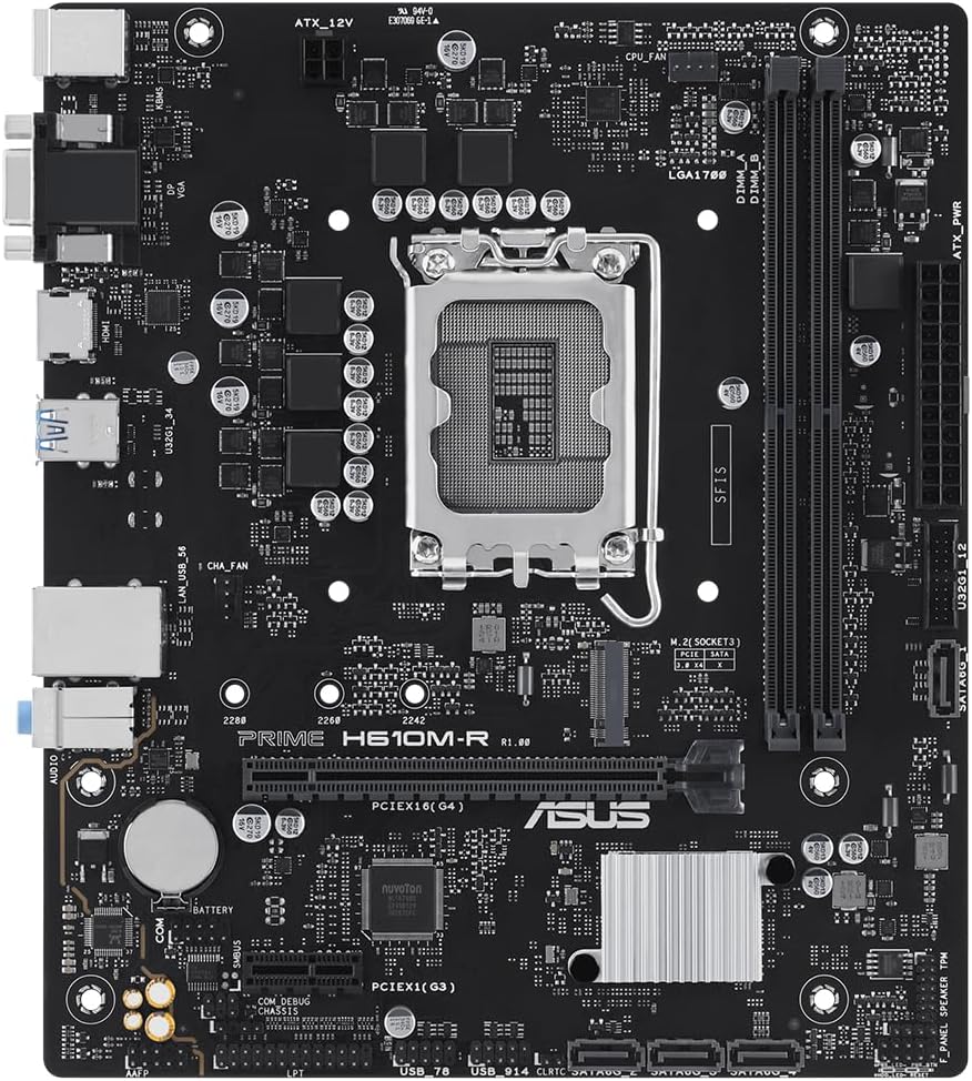 ASUS PRIME H610M-R-SI Intel Soket 1700 DDR5 5600MHz M.2 Kutusuz Anakart - Görsel 2