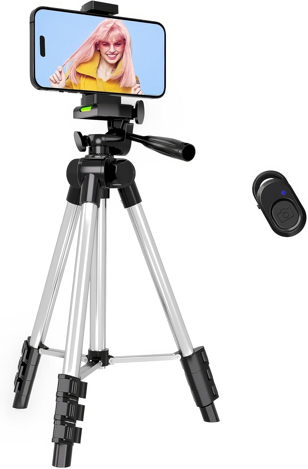 Alternative view of Infomax Telefon Tripodu – 33-110cm Katlanabilir Tripod Telefon Tutucu, 360° Döner Başlık, Bluetooth Kumandalı Selfie Çubuğu, iOS/Android Uyumlu, Kamera ve GoPro ile Kullanılabilir
