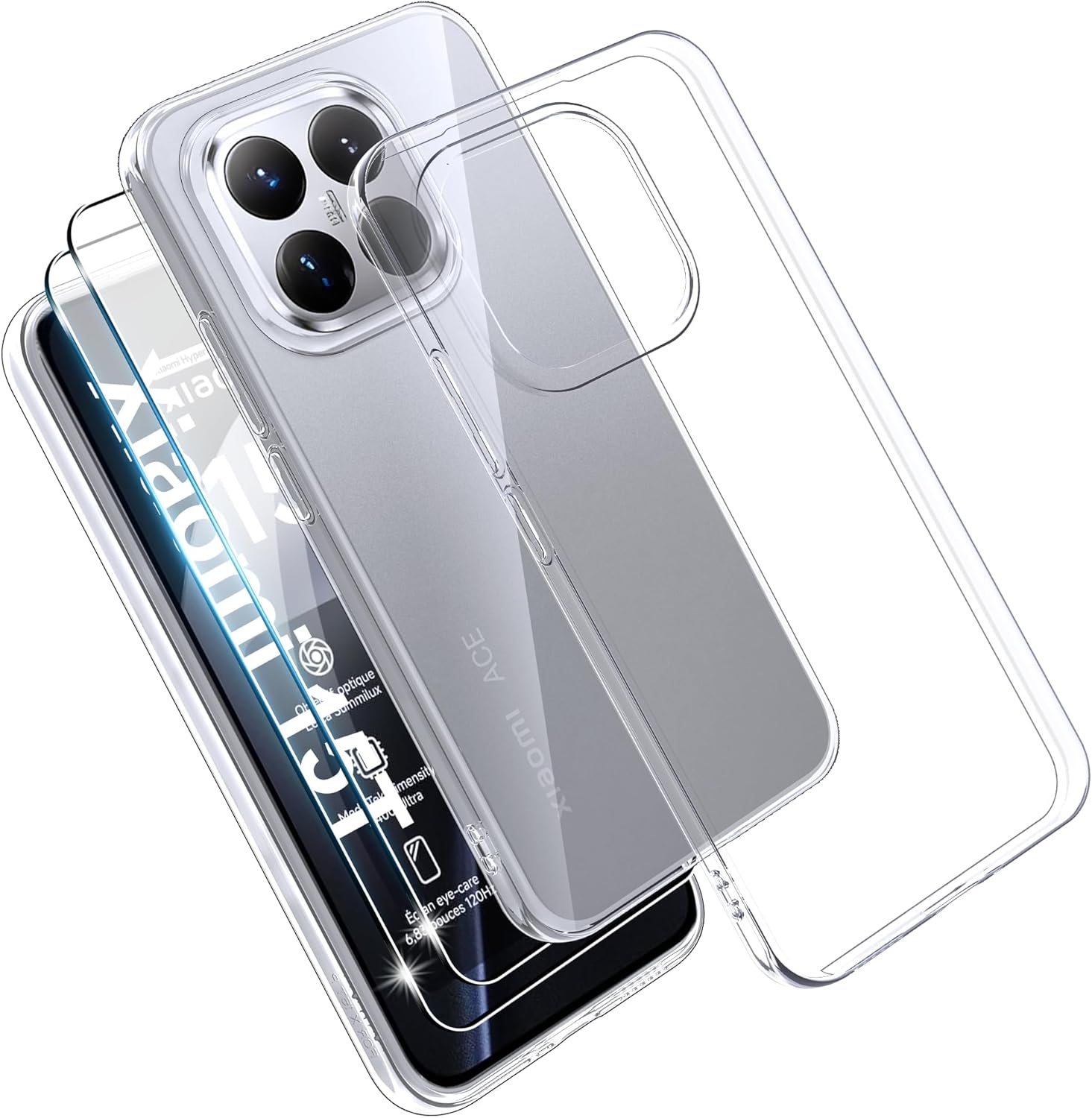 Şeffaf Telefon Kılıfı XiAOMİ RedMi ile uyumlu Tam Korumalı Telefonunuzun Görünmesini Sağlar ve Kendi Güzelliğini Ön Plana Çıkarır Tıpalı telefon kılıfı (Mİ 15 T)