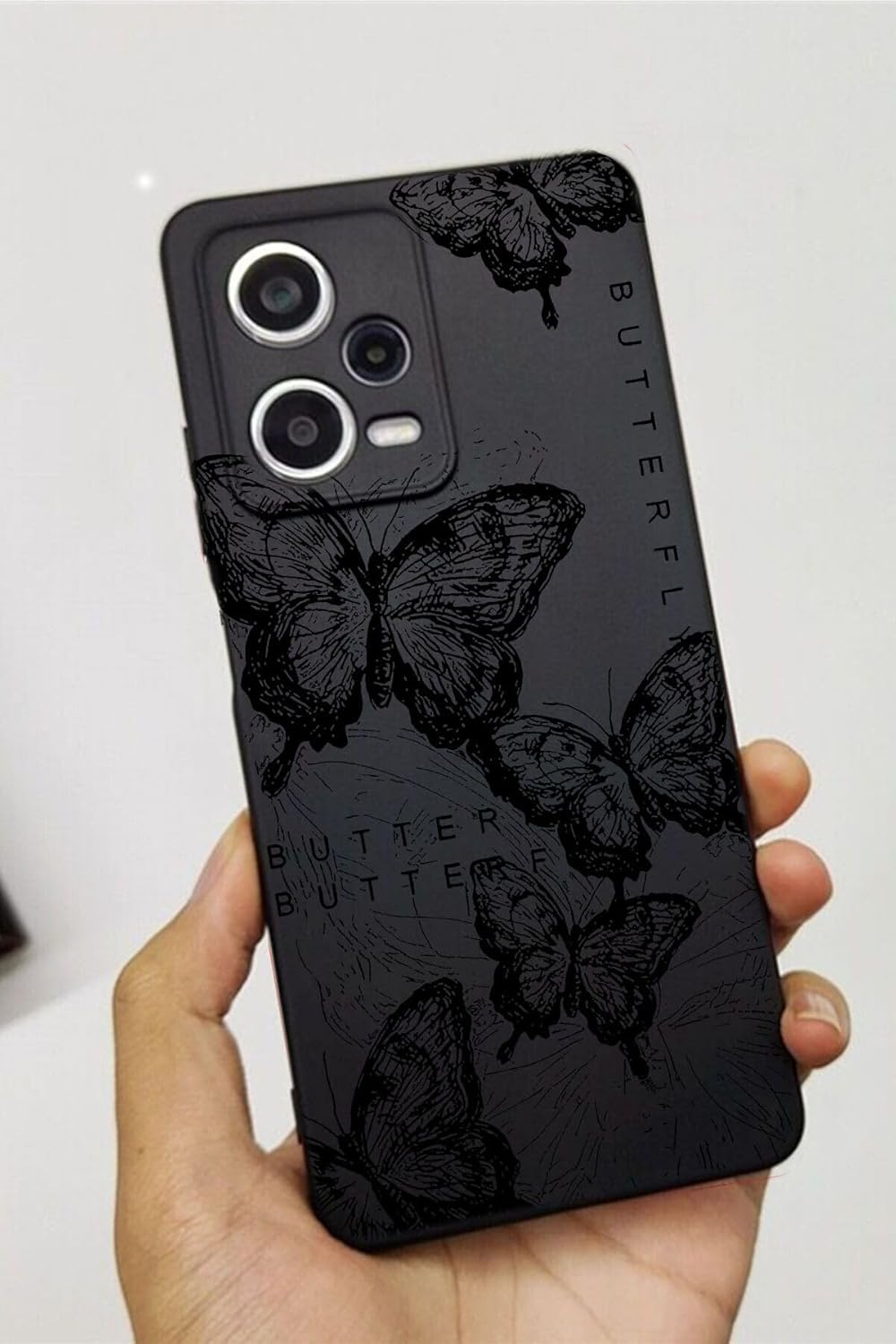 Alternative view of Xiaomi Redmi Note 12 Pro 5G İle Uyumlu Desenli Telefon Kılıfı PDNG01 Kapak Buterflay