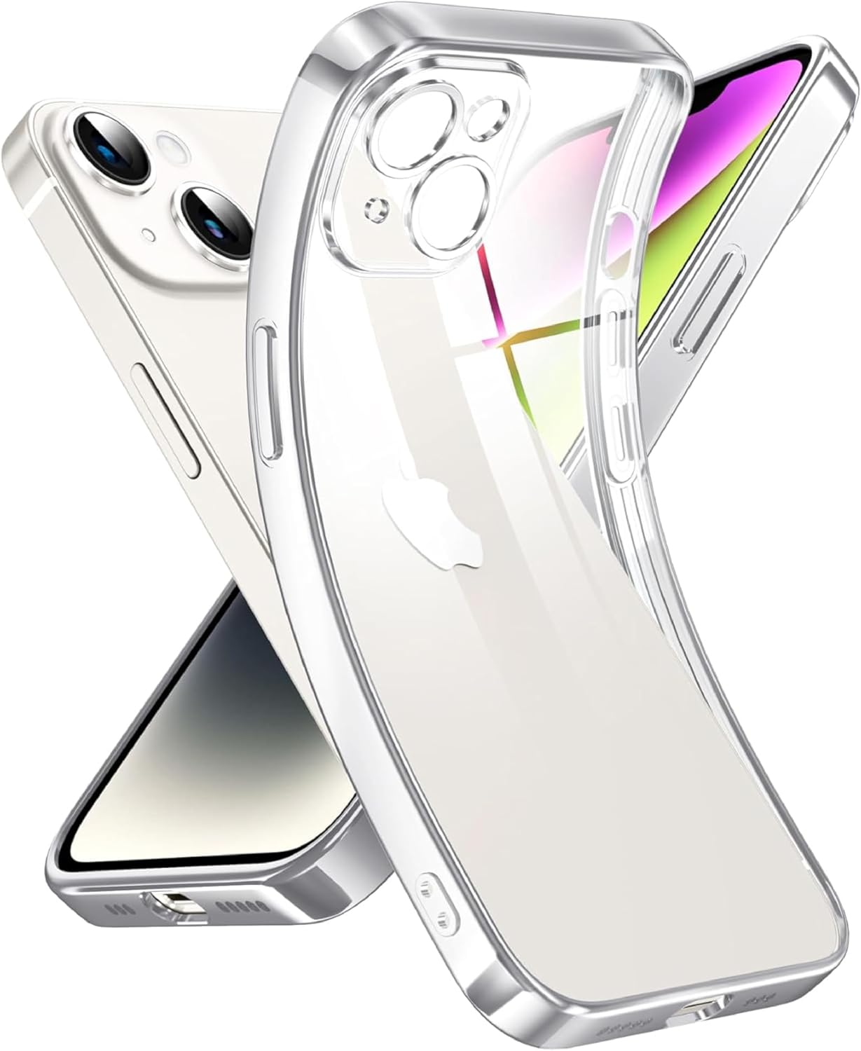 Apple iPhone 15 Kamera Korumalı Şeffaf Silikon Kılıf - Görsel 3