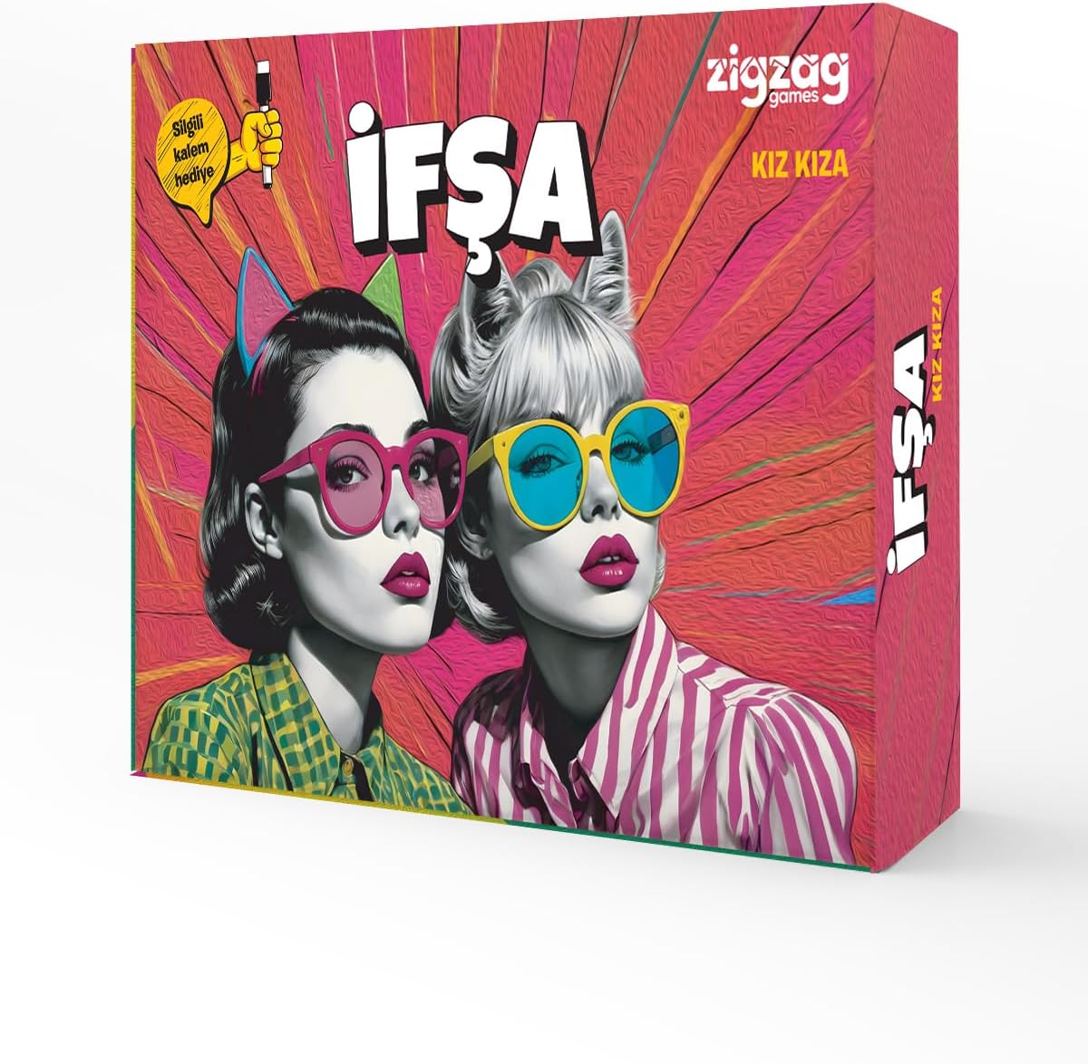 Alternative view of Zigzag Games İfşa Kız Kıza, 64 Kartlı Arkadaş Grubu Oyunu, Kalem Hediyeli, 12+ Yaş