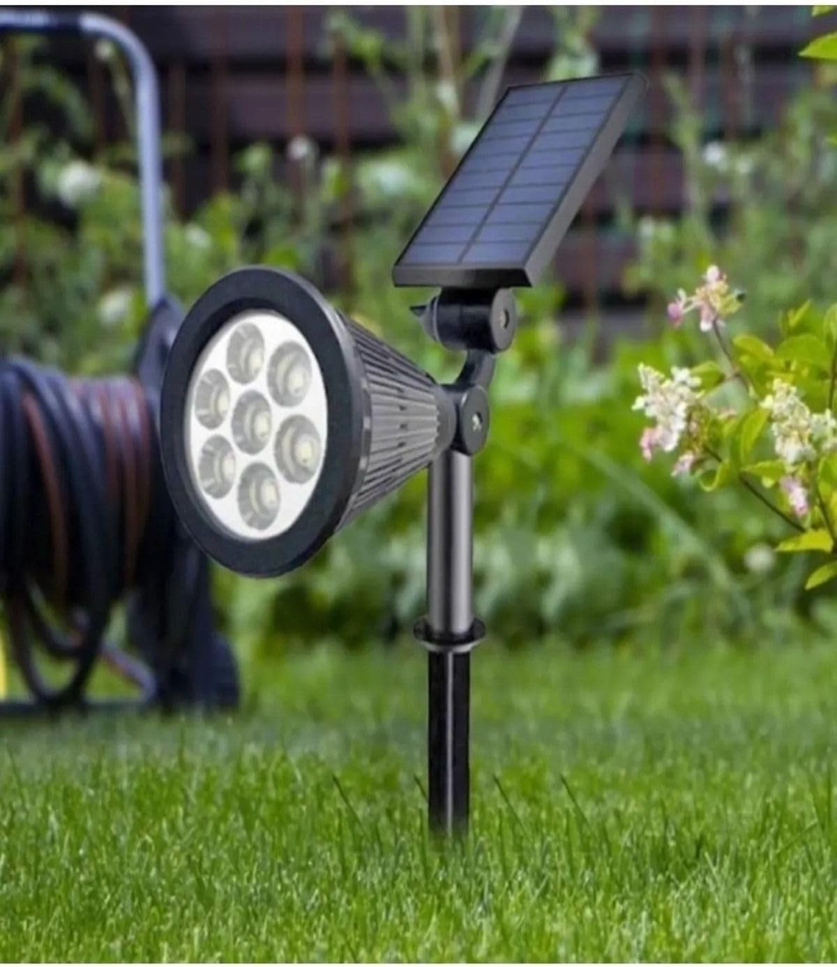 Alternative view of Solar Kazıklı Çim Armatür Cata 7w Güneş Enerjili Led Çim Lambası Bahçe Ağaç Aydınlatma Lambası (Yeşil Işık)
