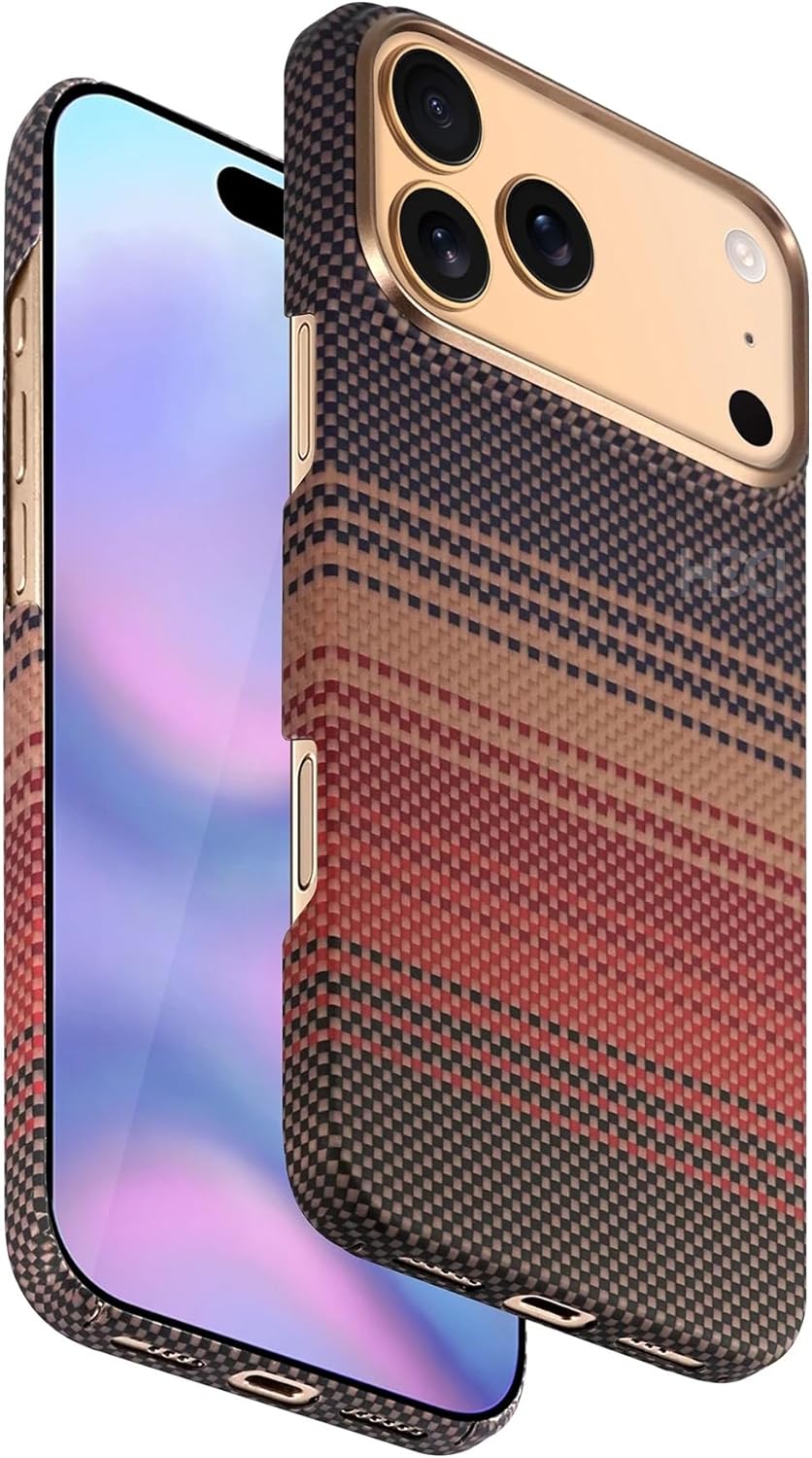 Alternative view of - iPhone 17 Pro Max ile uyumlu Kılıf Magsafe Şarjlı Karbon Fiber Ruaha ArmorAir Kesik Kenarlı Kevlar Kapak