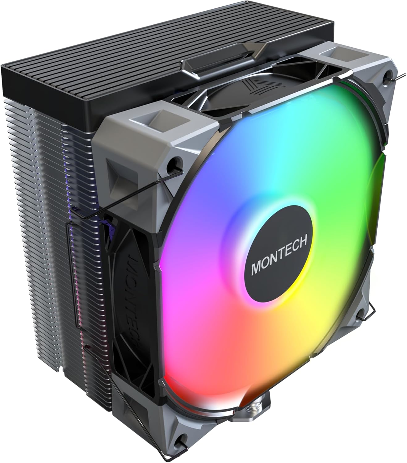 NX400 ARGB - CPU Soğutucu, Tek Kule, 4 Gelişmiş Isı Borusu, 52 Kanatlı Isı Emici, E28, 120 mm FDB Statik Basınçlı Fan, 28 mm Fan Kalınlığı, Köşe Kapağı Ayak Pedleri, ARGB - Siyah - Görsel 3