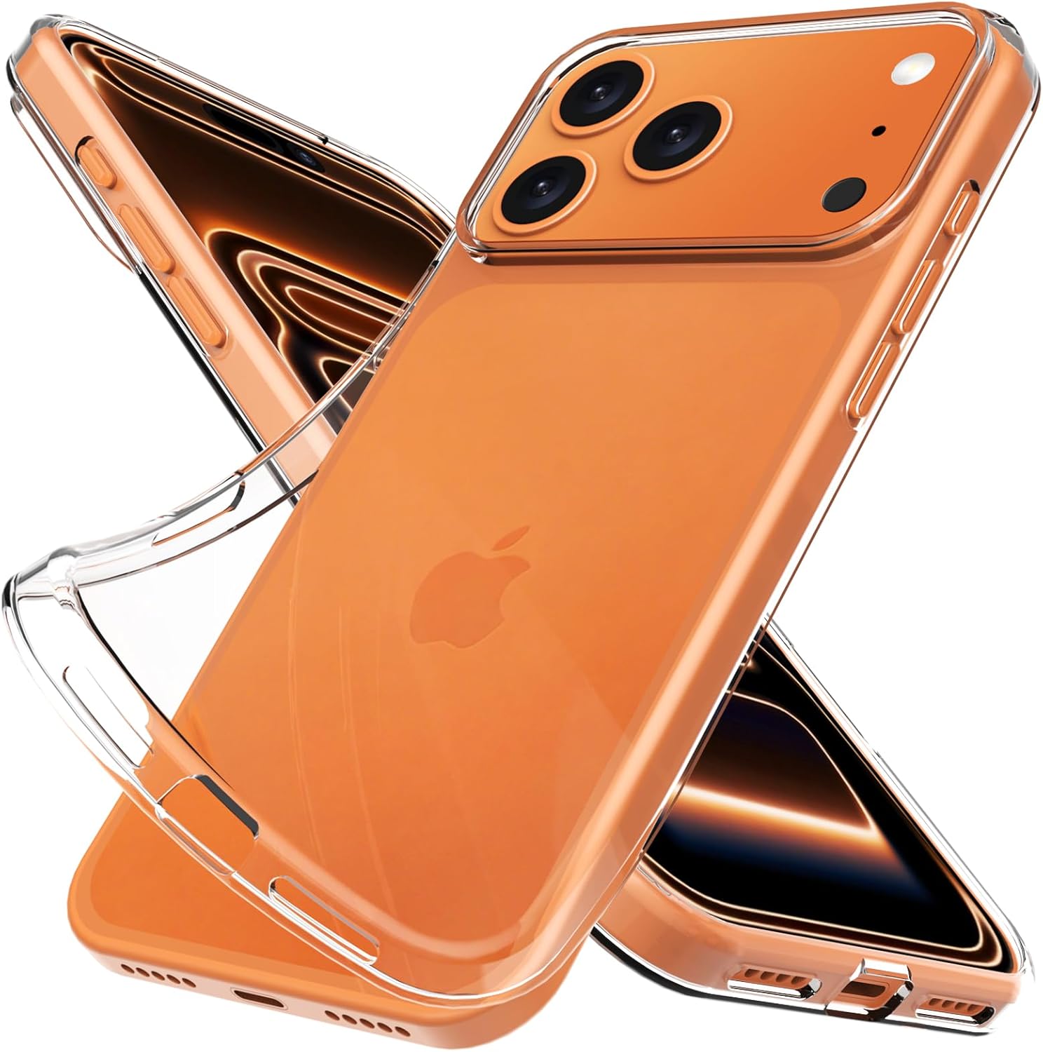iPhone 15 Pro Kılıf 6.1" ile Uyumlu, Ultra Berrak Cep Telefon Kılıfı, Şok Emici Özellikli TPU Silikon Kapak, Çizilmeye ve Suya Karşı Dayanıklı Phone Case - Şeffaf - Görsel 2