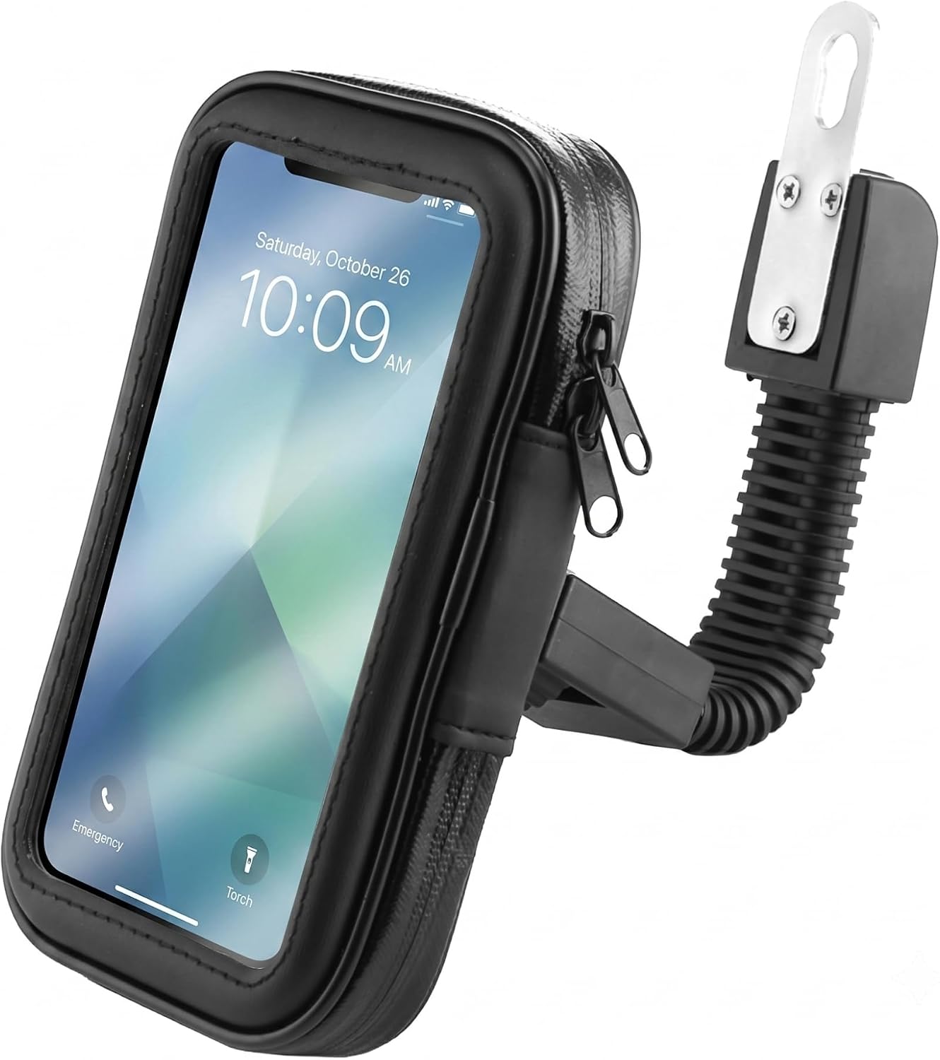 SL-M54 Motosiklet Telefon Tutucu - 360° Dönebilen Ayarlanabilir Başlık, Suya Dayanıklı Fermuarlı Koruyucu Kılıf, Dokunmatik Ekran Uyumlu Evrensel Telefon Tutacağı - Görsel 3
