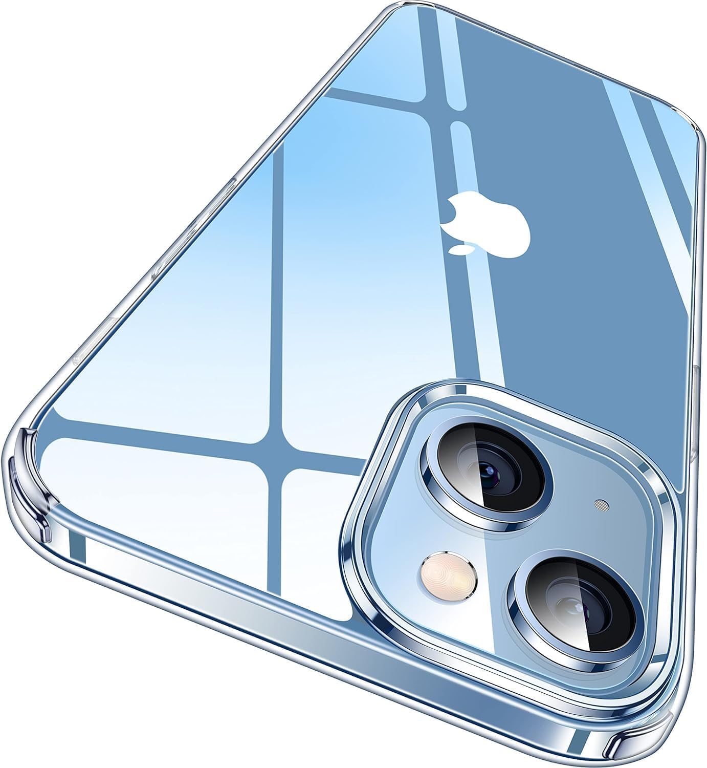 Alternative view of [SARARMAZ] iPhone 13-14 ile uyumlu Crystal Clear Mika Darbe Emici Şeffaf Kılıf (Şeffaf Mika Sararmaz, iPhone 13-14)