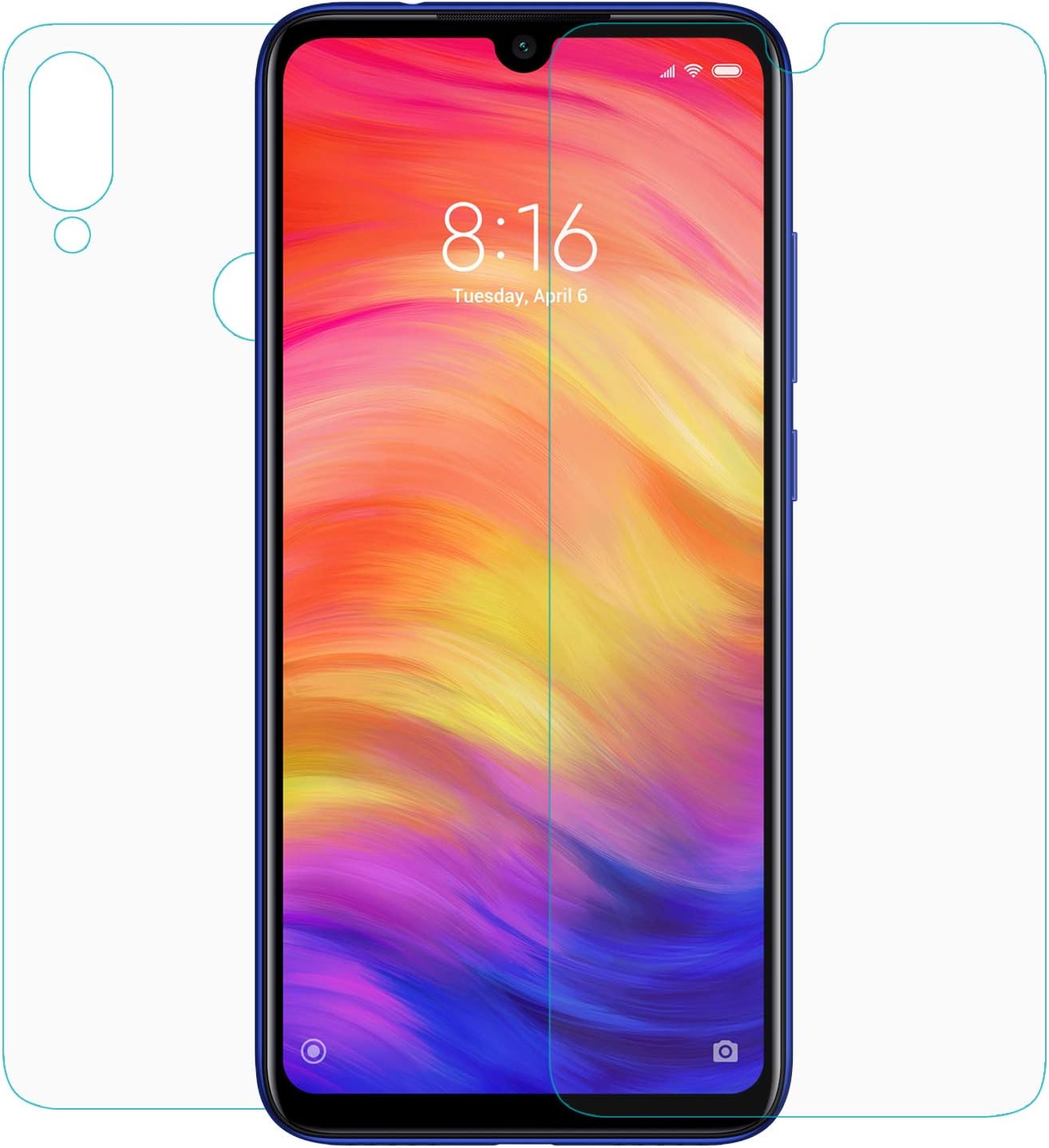 Xiaomi Redmi Note 7 Ön + Arka Nano Cam Ekran Koruyucu [Redmi Note 7 ile Uyumlu Ekran Koruyucu - Şeffaf]