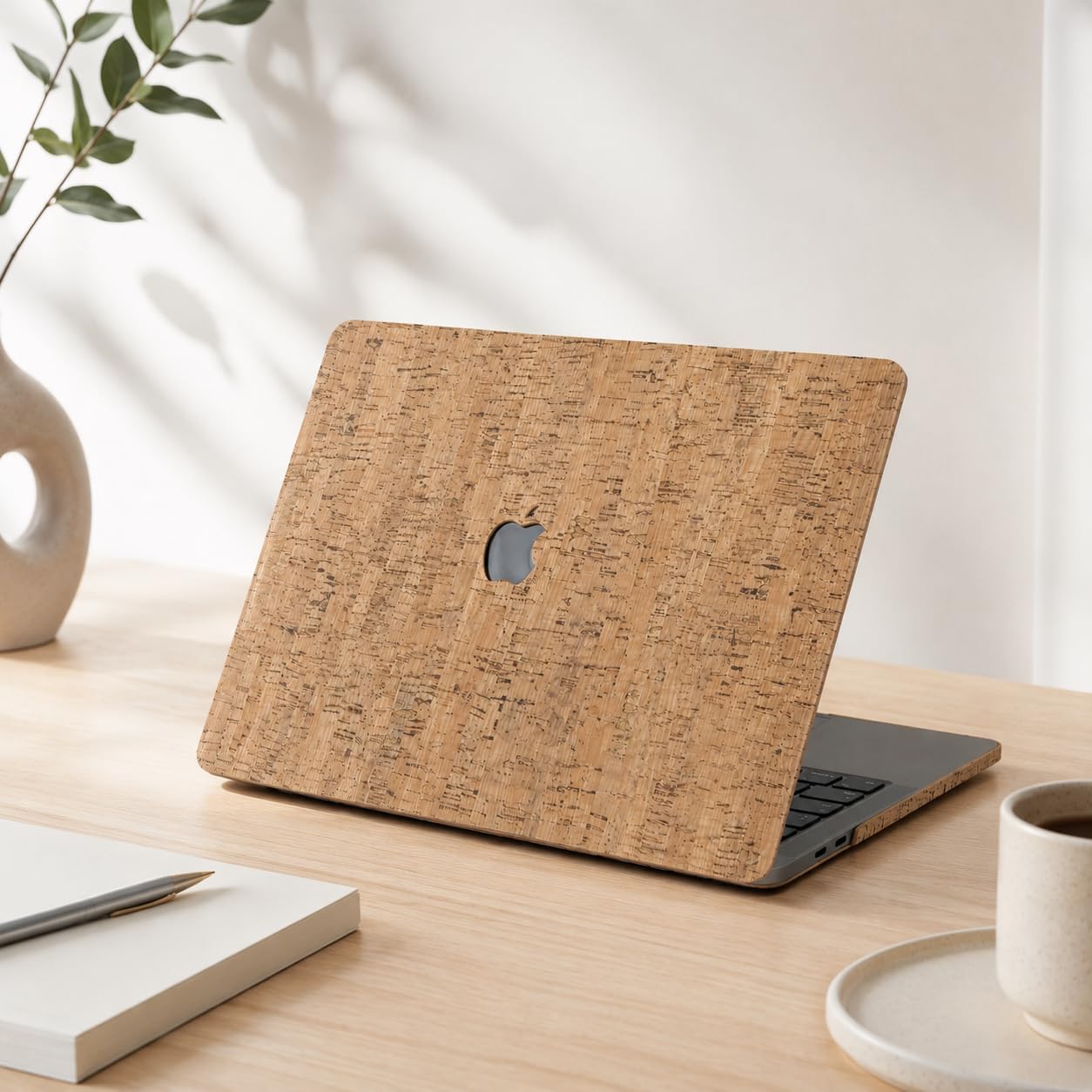 MacBook Air M1 Kılıfı A2337 A2179 A1932 Uyumlu 13.3 İnç Hard Case Sert Kapak 360° Koruma İnce Hafif Ahşap Dokulu MacBook Air Kılıfı Kahverengi