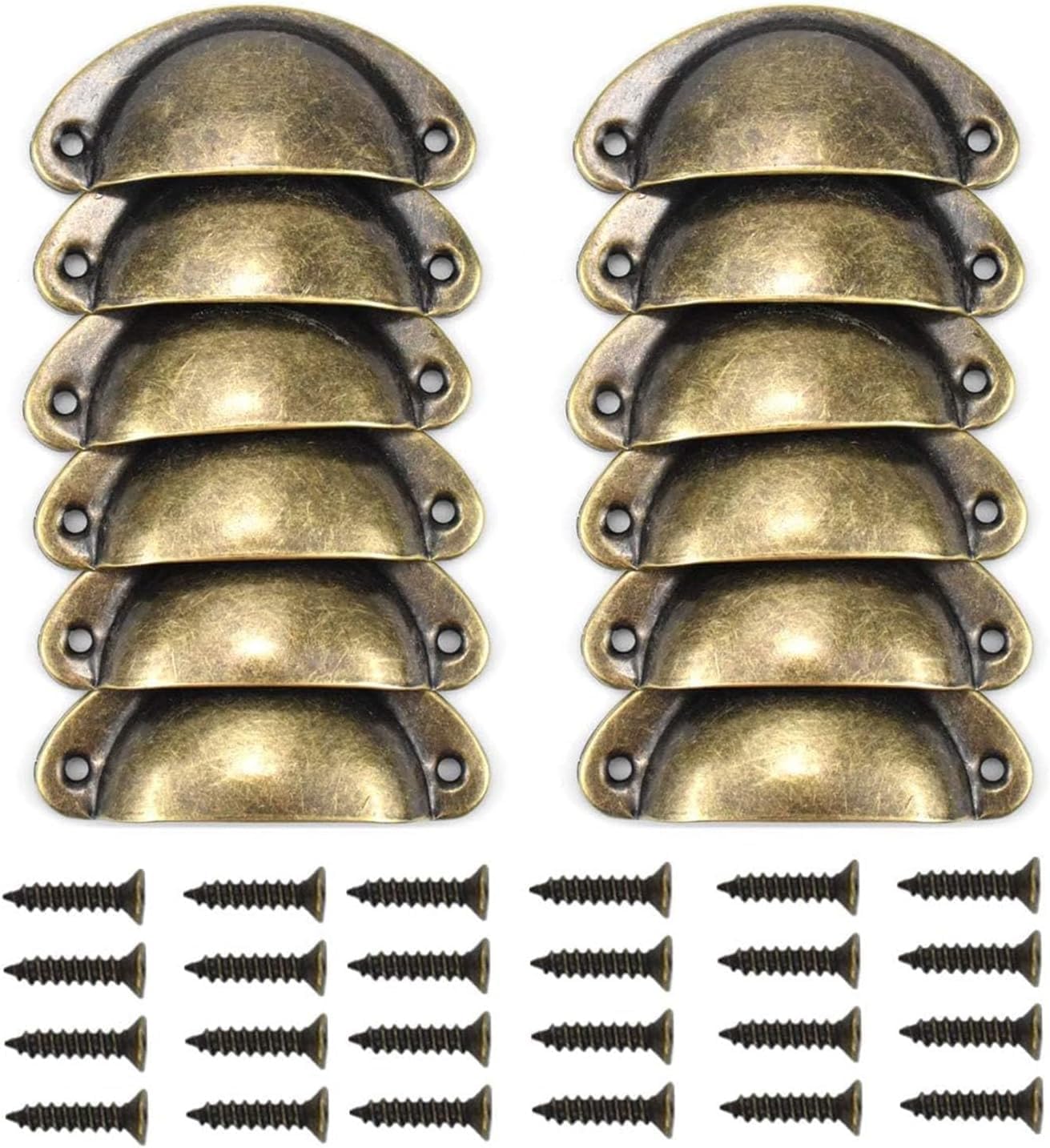 Alternative view of Xspring Vintage Dolap Kulpu, 12 Adet Dayanıklı ve Sağlam Dolaplar ve Çekmeceler için Bronz Vintaj Mobilya Kapı Çekmece Kolu, Raflar ve Gardırop için Vida ile Birlikte