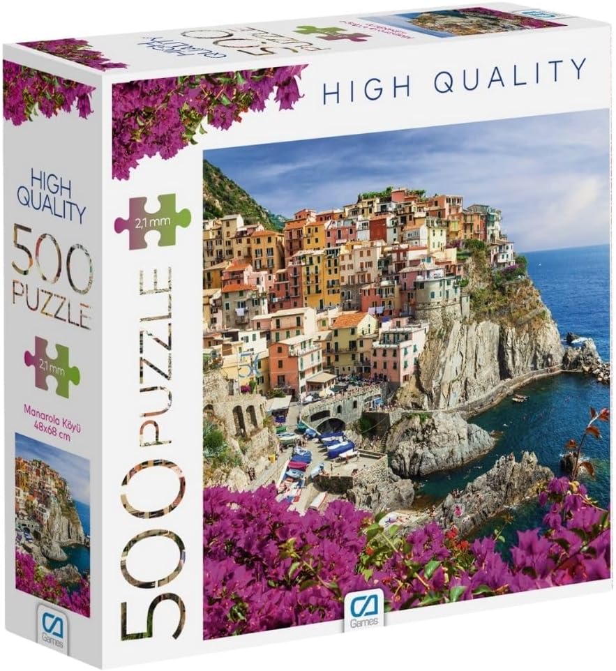 Manarola Köyü 500 Parça 2,2Mm Kalınlık 33X48Cm Profesyonel Hobi Puzzle Yapboz Serisi