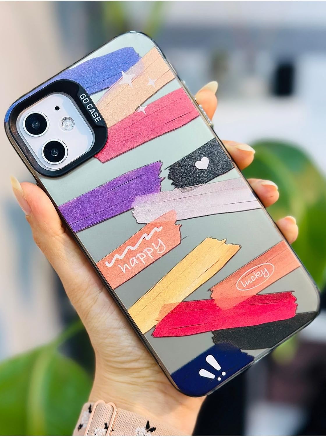 Iphone 11 ile Uyumlu (12 Görünümlü) KÖŞELİ Parmak İzi Bırakmaz Baskılı Metalik ELECTRO Silikon Kılıf