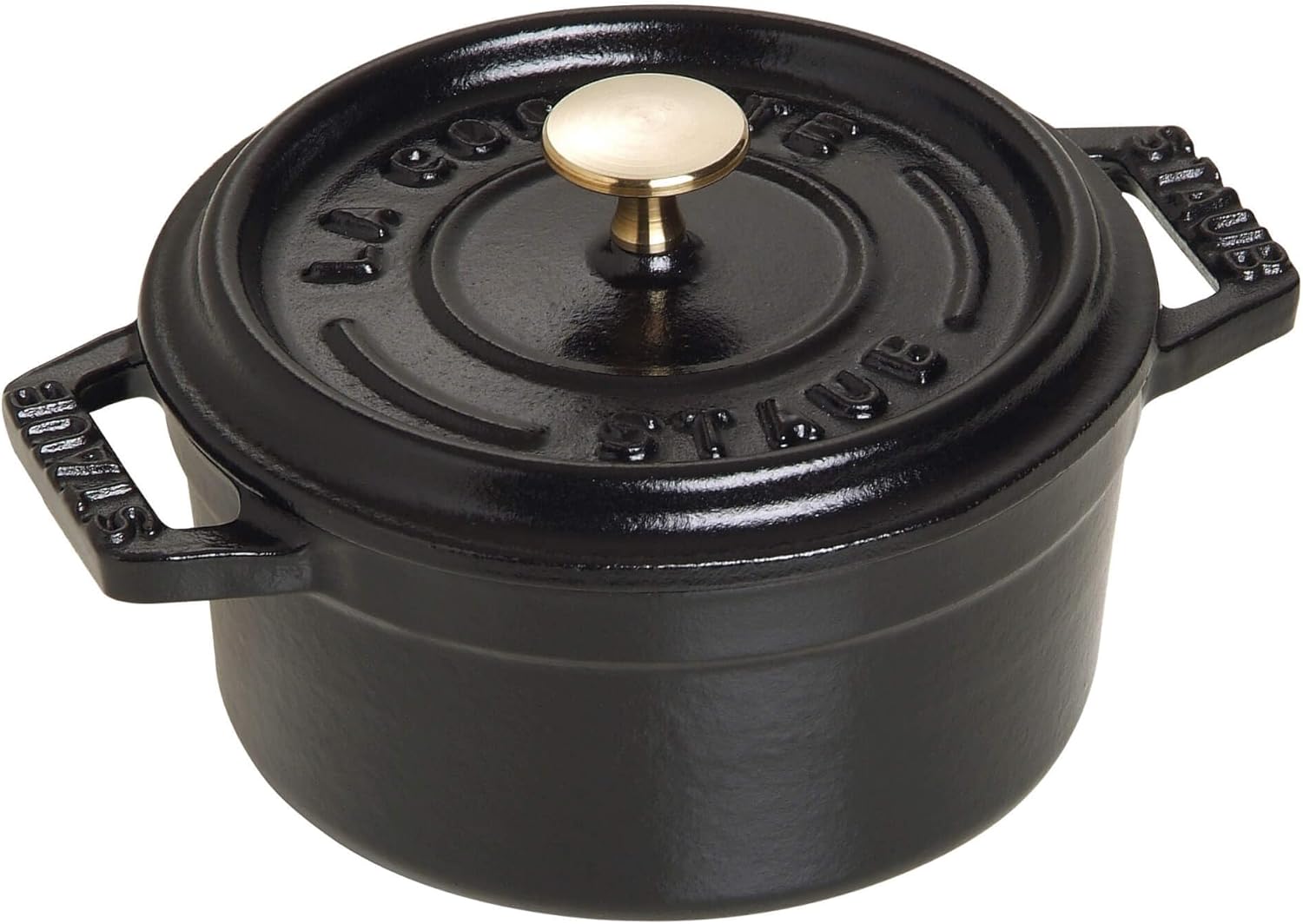 Alternative view of 40500-101-0 Mini Güveç, yuvarlak kapaklı 10 cm, 0,25 L, indüksiyona uygun, mat siyah emaye kap içi, siyah