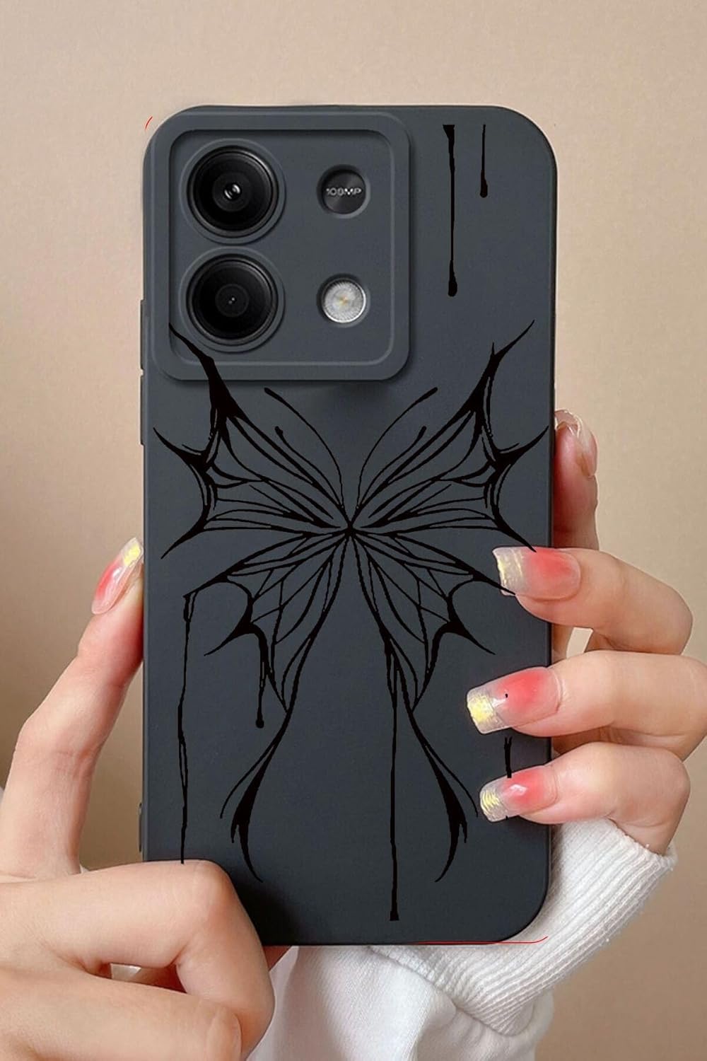 Alternative view of Xiaomi Redmi Note 13 Pro 4G İle Uyumlu Desenli Telefon Kılıfı PDNG01 Kapak Kelebek