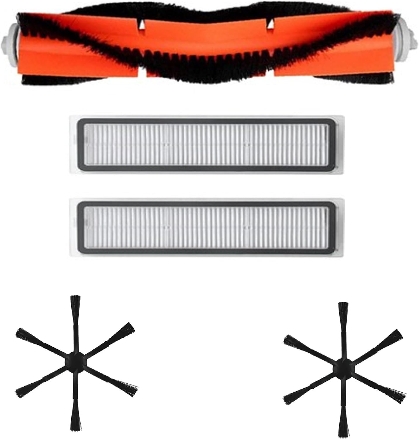Dreame ile Uyumlu D9/D9 Max Yedek Fırça,Hepa Filtre,6 Kollu Yan Fırçalı D9/D9 Max-Dreame ile Uyumlu L10/L10 Pro Yedek Hepa Filtre,Fırça Aksesuar Seti -5 Parça