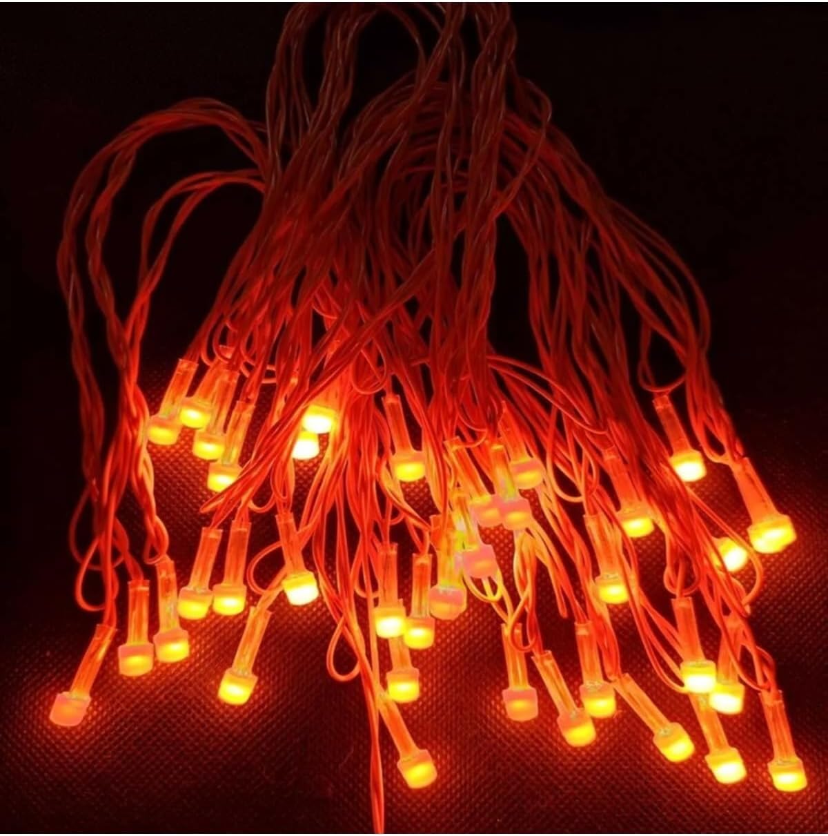 Alternative view of gaman Yılbaşı Aydınlatması 10 Metre 220 Vold Sabit Aydınlatma 38 Led Işık- Fişli Turuncu