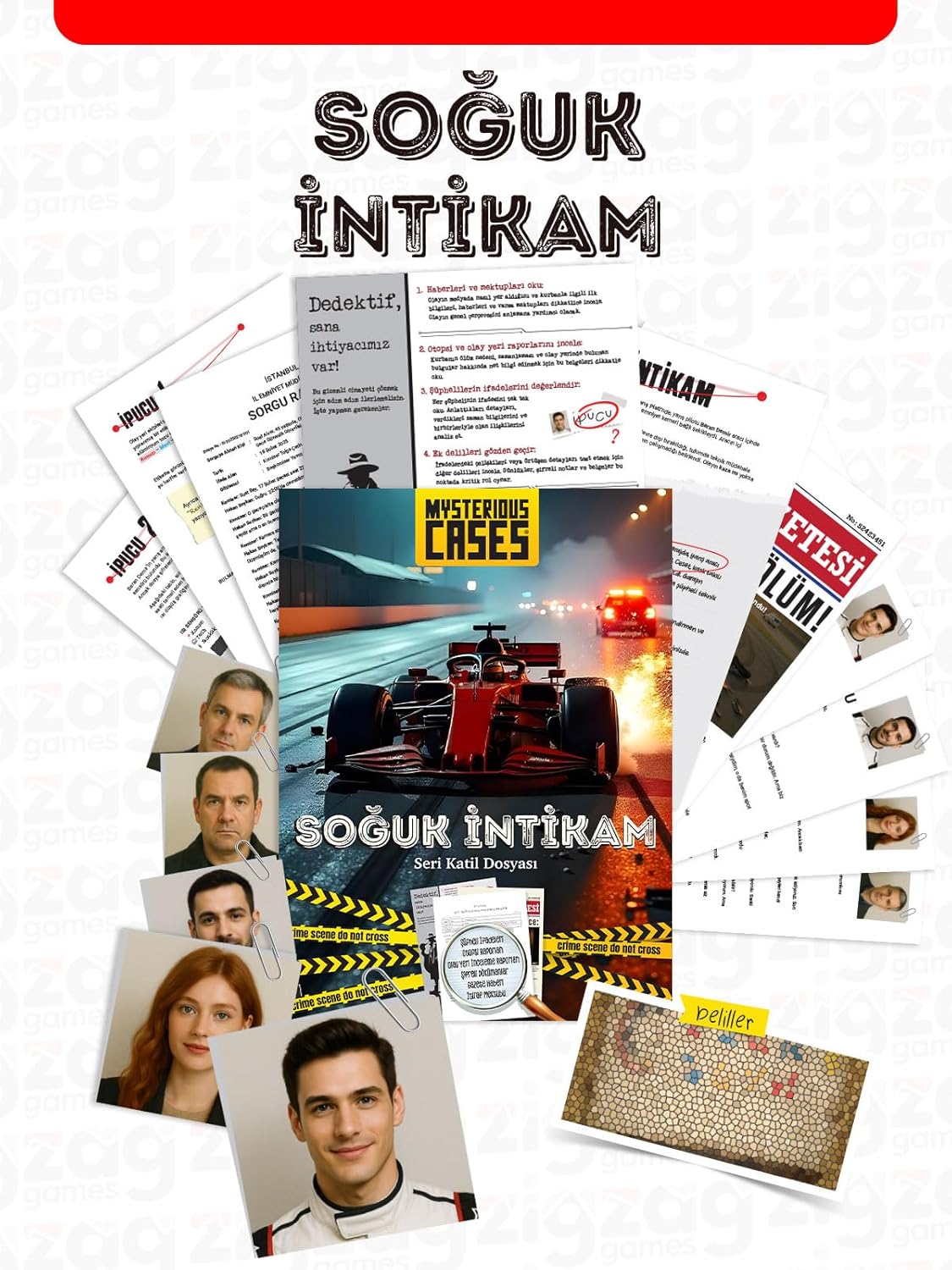 Cases Soğuk İntikam, Seri Katil Dosyası, Dedektif Kutu Oyunu, Suç Temalı, 16+ Yaş - Görsel 2