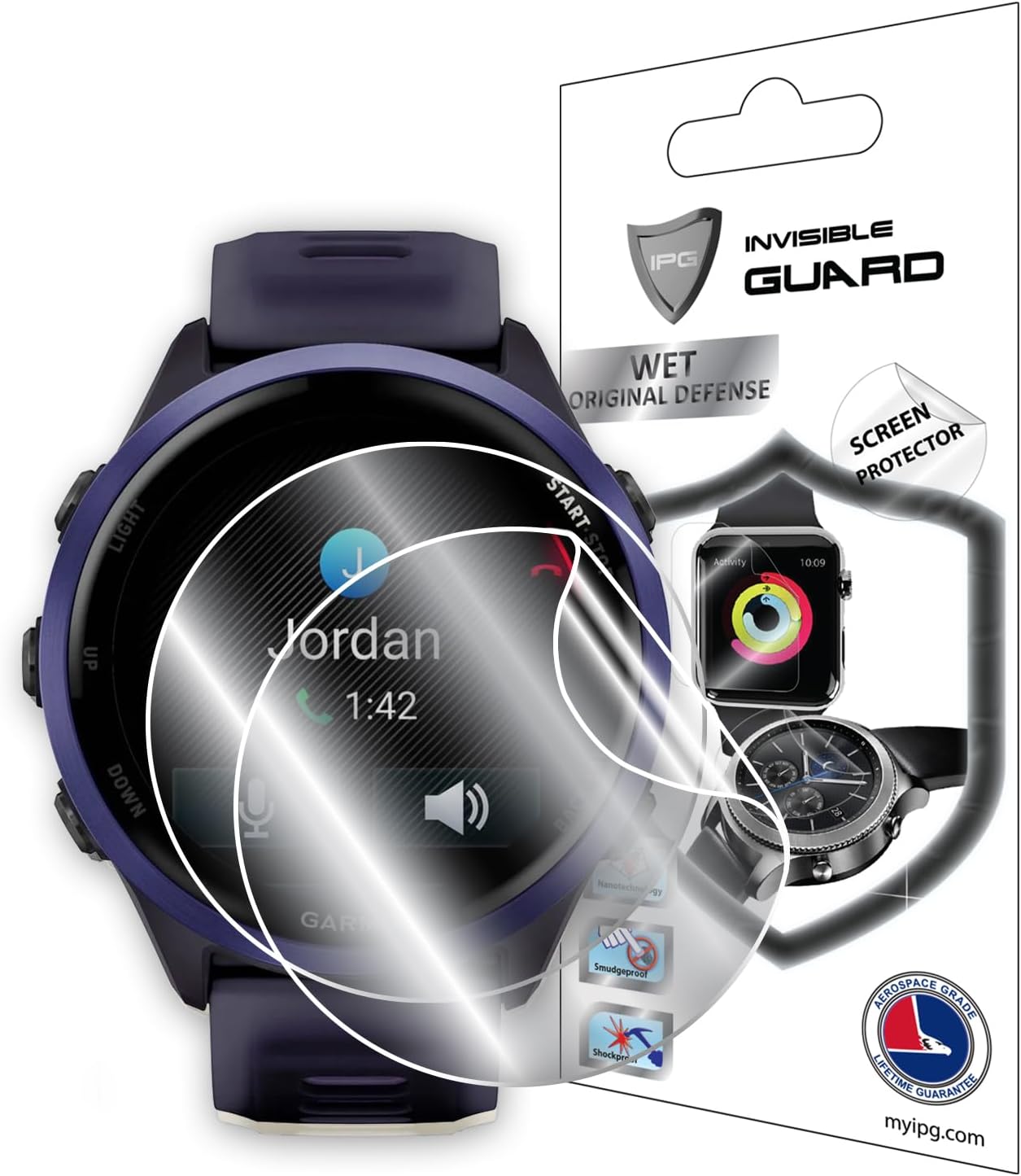 Garmin Forerunner 570-47mm GPS Running Smartwatch ile uyumlu IPG HydroGel Ekran Koruyucu (2 Adet) - Görsel 2