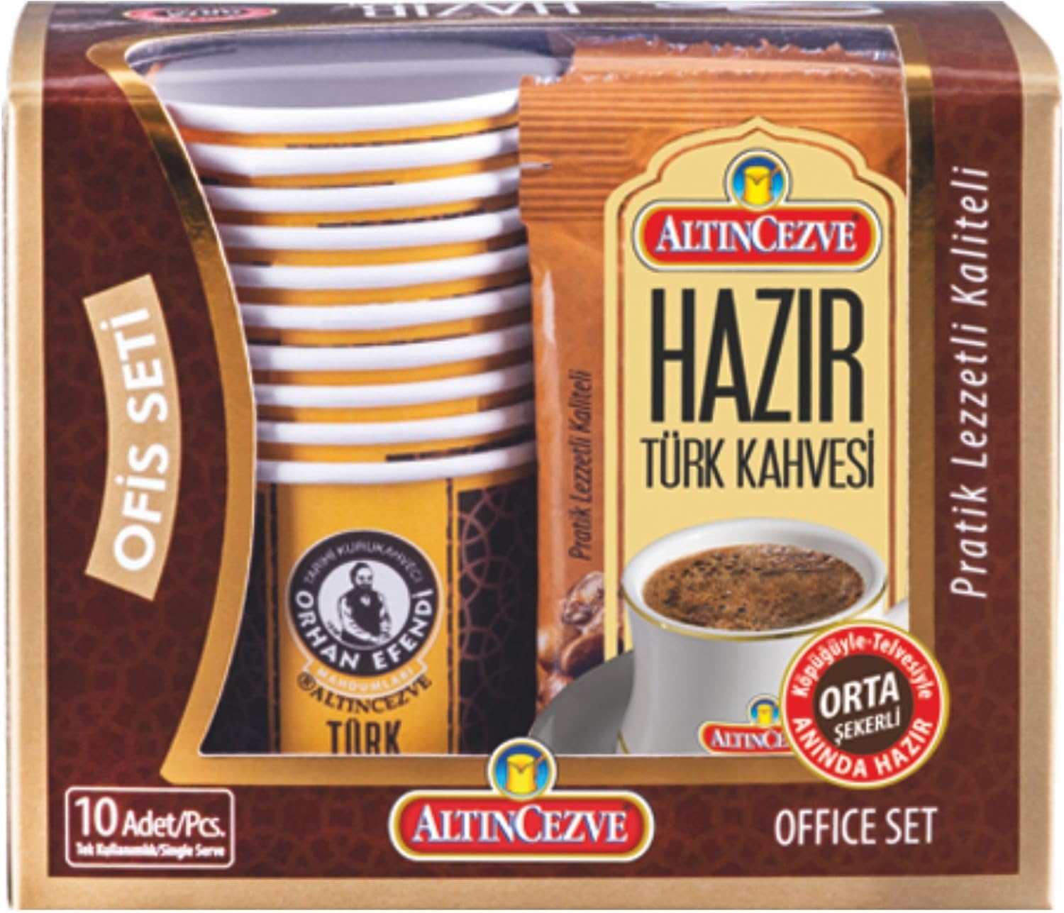 Alternative view of Ofis Seti Hazır Türk Kahvesi Orta (Orta Şekerli) 10' lu Paket (10 Adet x 9 Gr)
