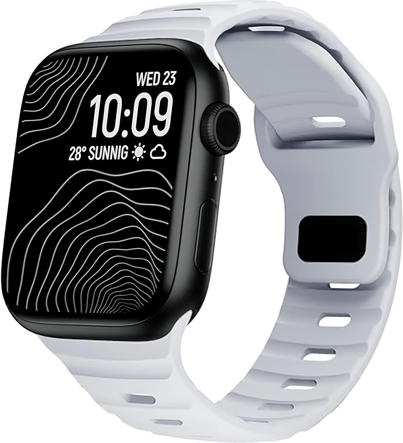 Apple Watch 45mm, 44mm, 42mm Serileri ile Uyumlu Yumuşak Silikon Spor Kordon – Su Geçirmez, Konforlu ve Şık – Spor, Günlük, Fitness & Egzersiz İçin, Dayanıklı Saat Kayışı